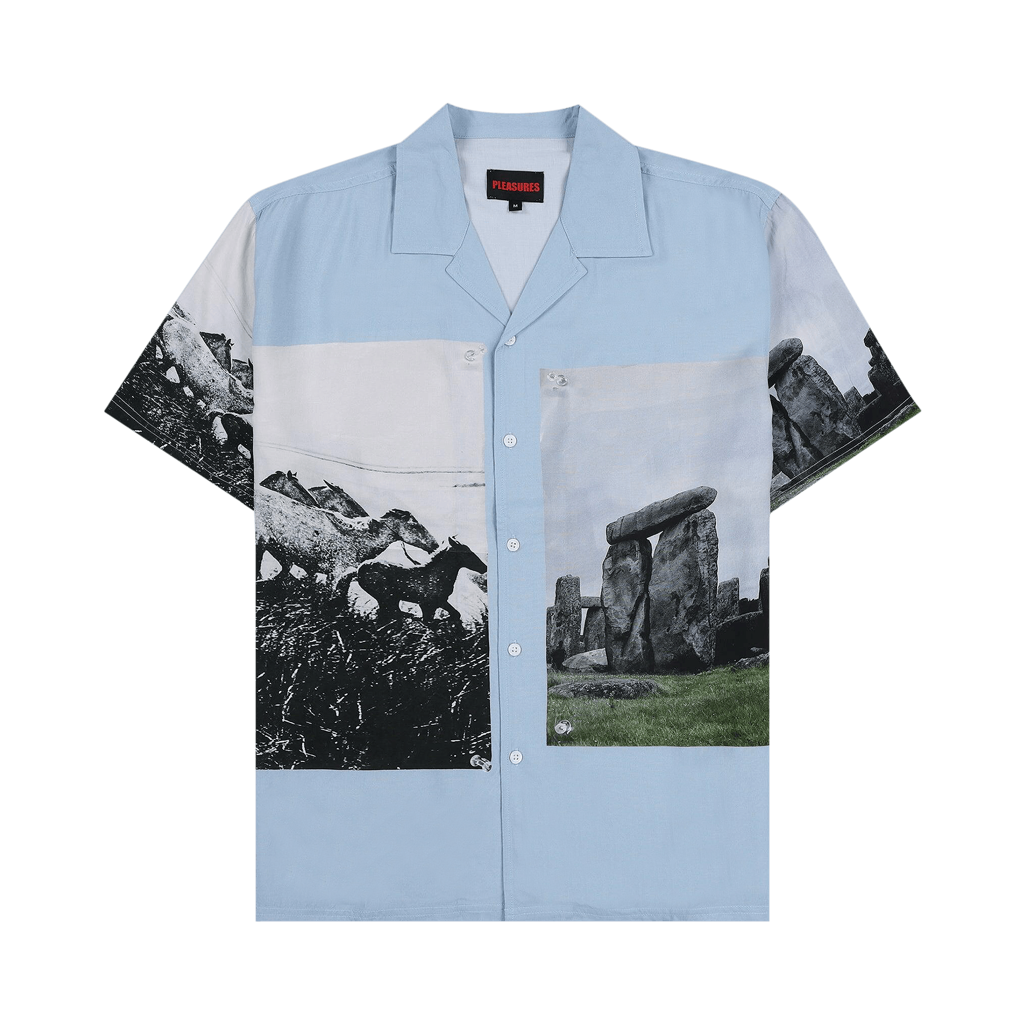 Pleasures Stone Horse Button Down Shirt 'Blue'
