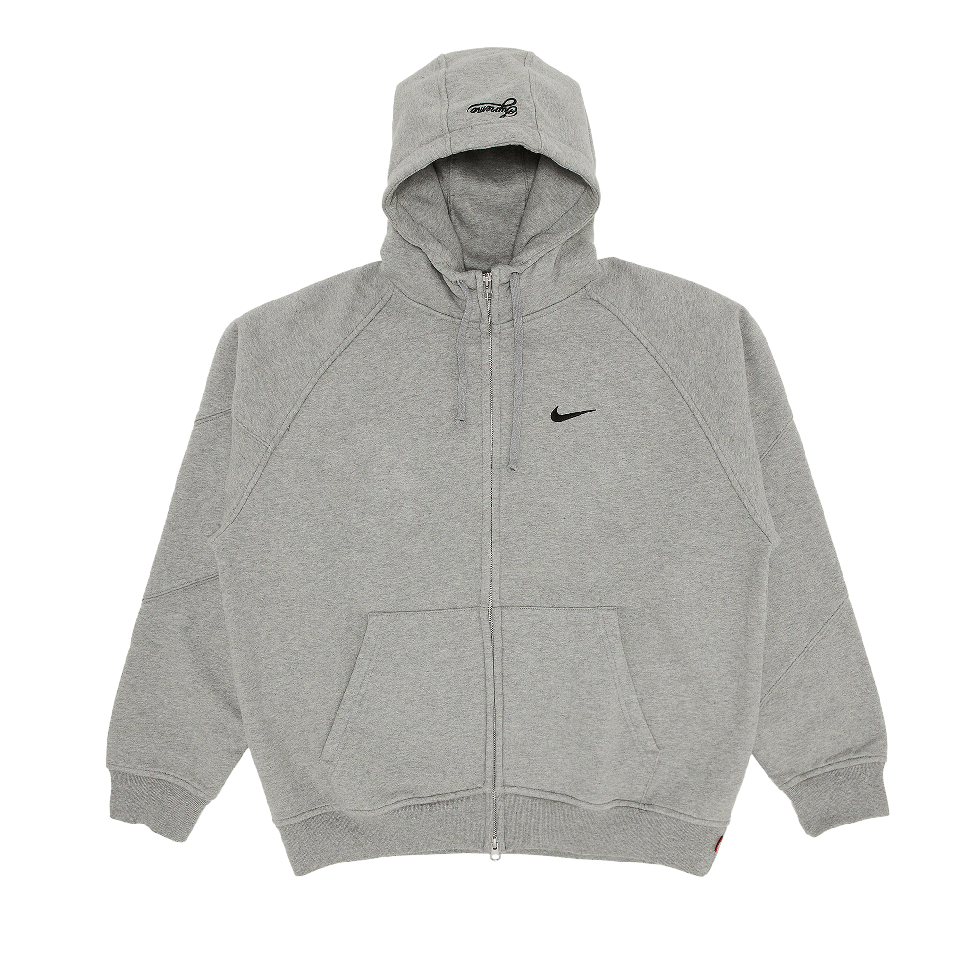 Supreme x Nike Zip Up Hooded Sweatshirt 'Heather Grey'