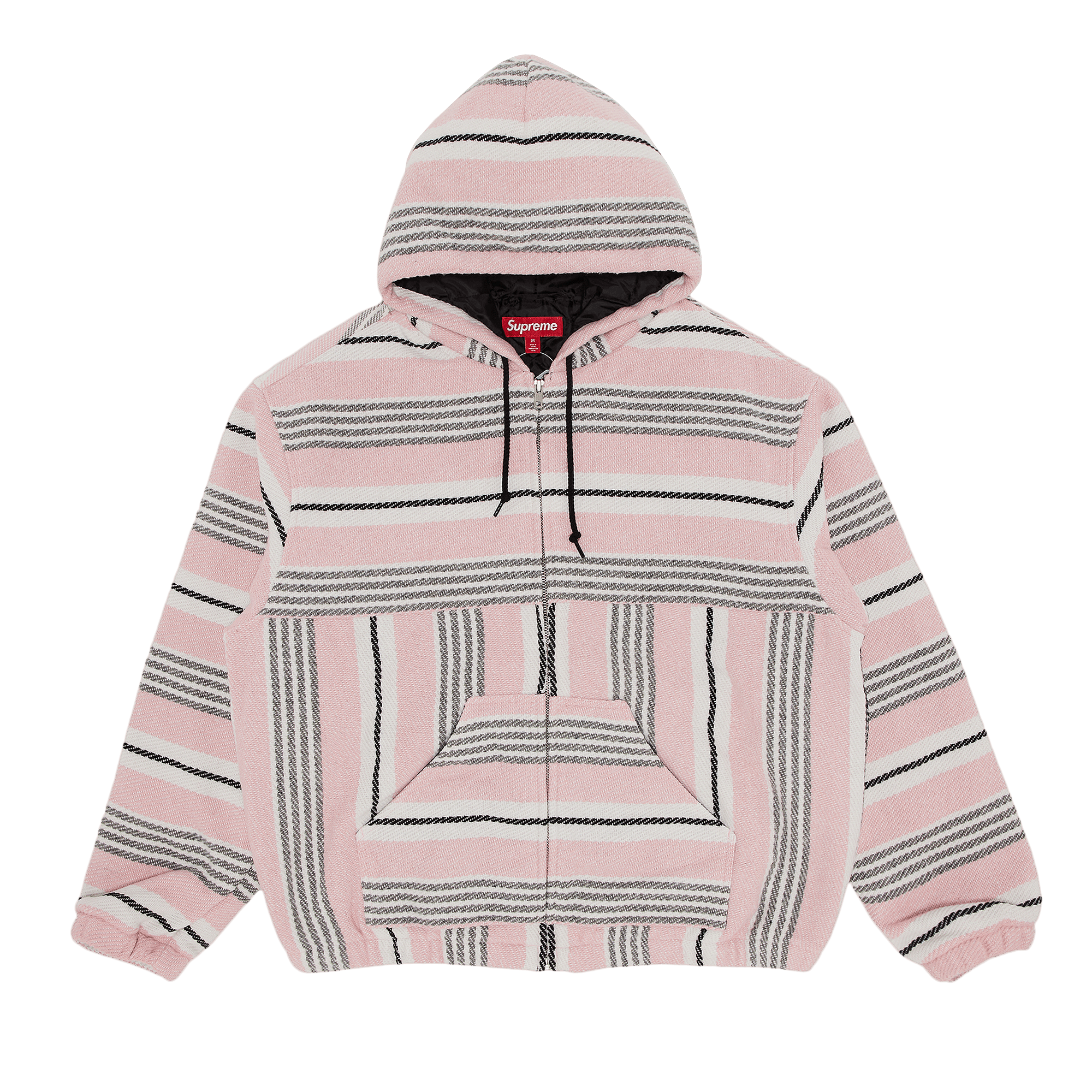 Supreme Woven Stripe Hooded Jacket 'Pink'