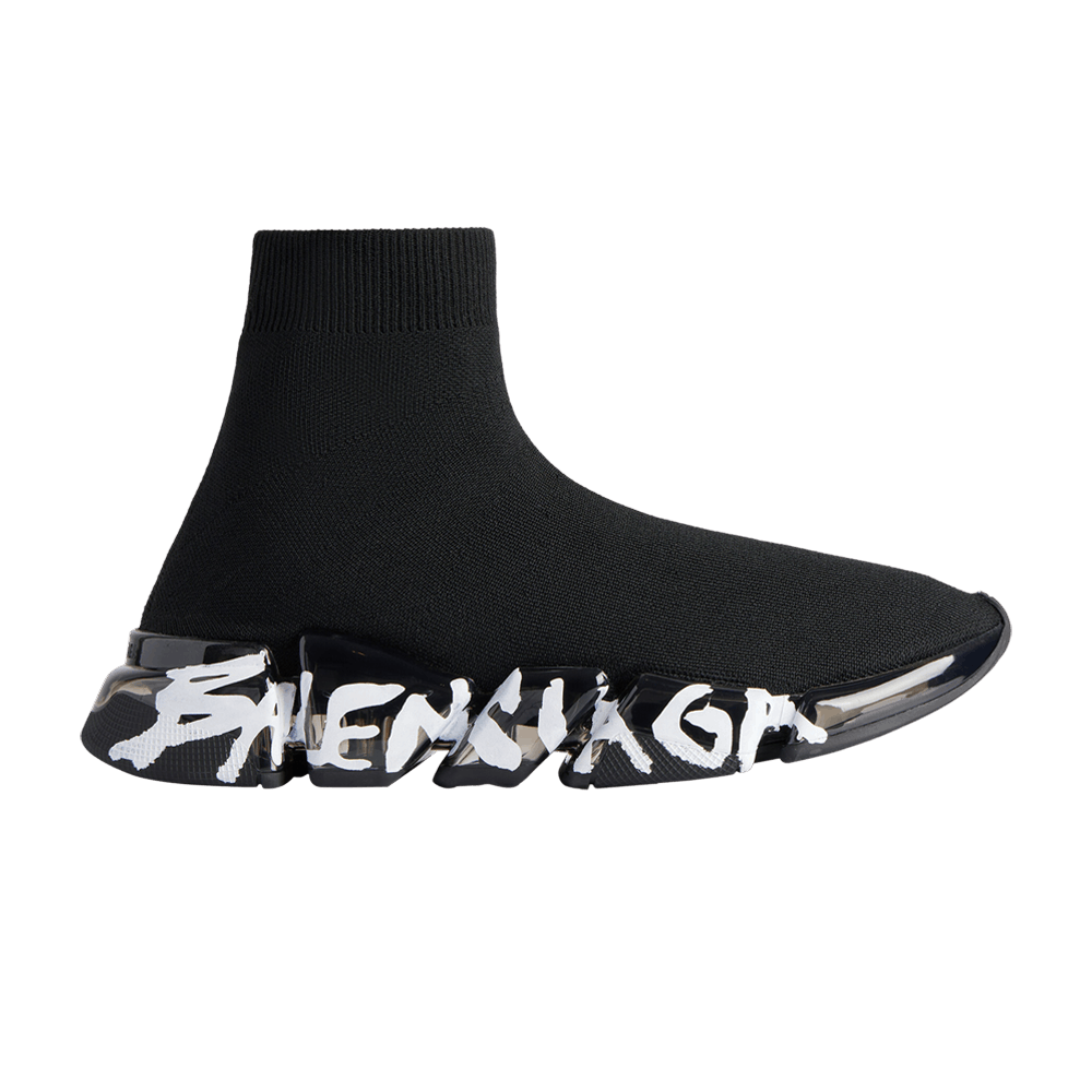 Balenciaga Speed 2.0 Sneaker 'Clear Sole - Black White Graffiti'
