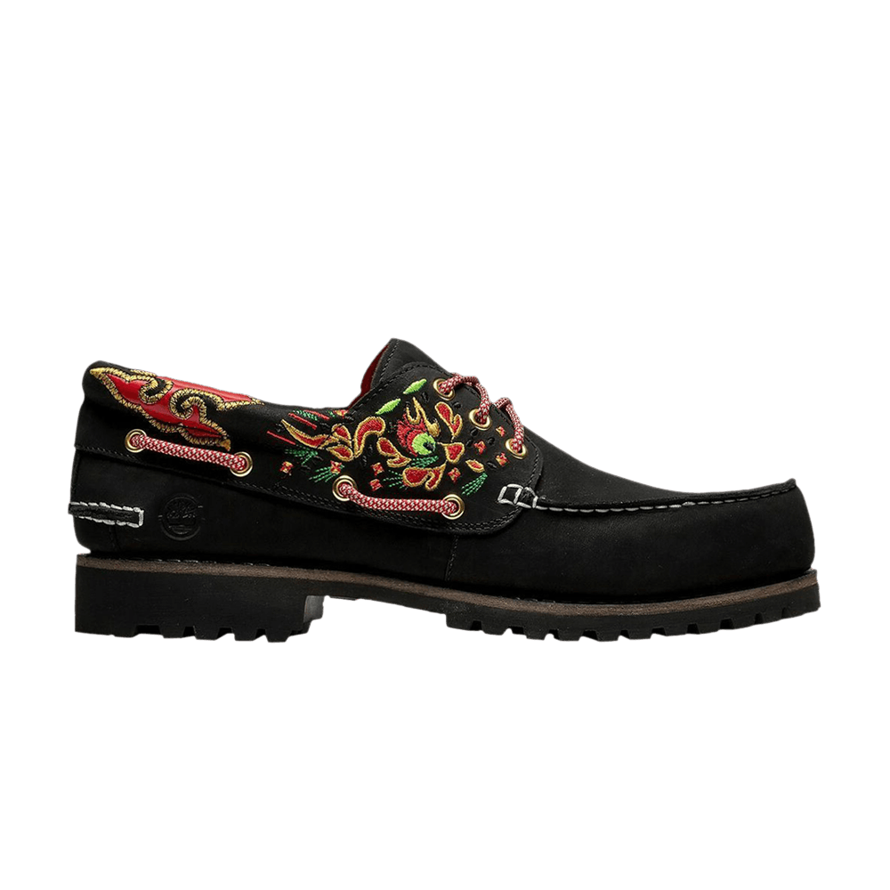 CLOT x Timberland Wmns 3-Eye Lug Handsewn Boat 'Black'