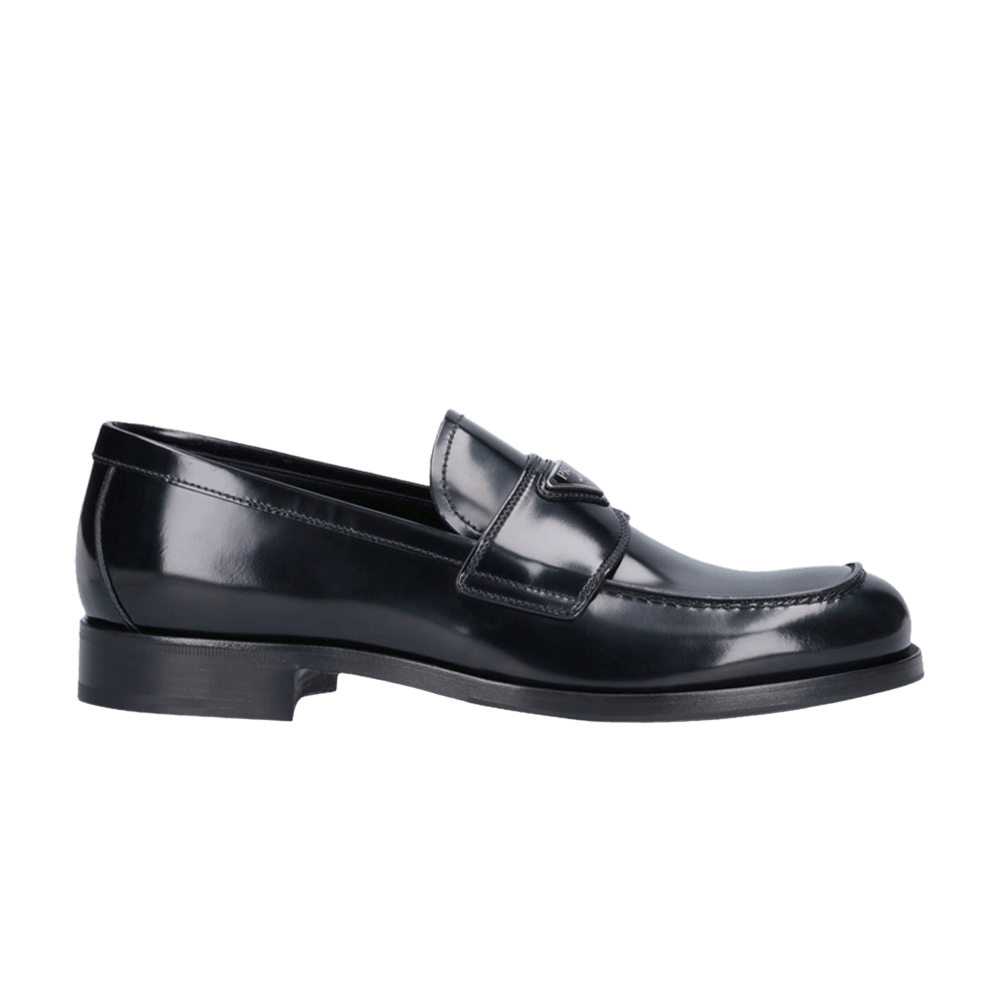 Prada Logo Plaque Penny Loafer 'Black'