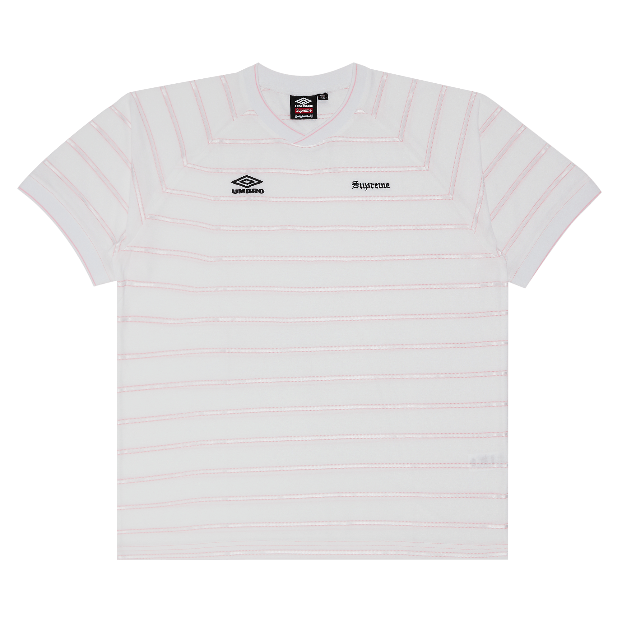 Supreme x Umbro Stripe Soccer Jersey 'White'