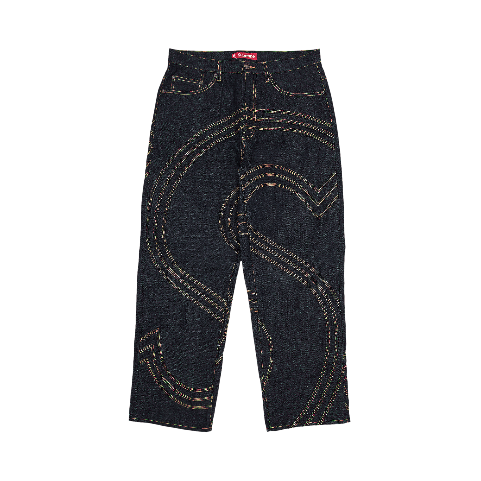 Supreme S Logo Rigid Baggy Jean 'Rigid Indigo'