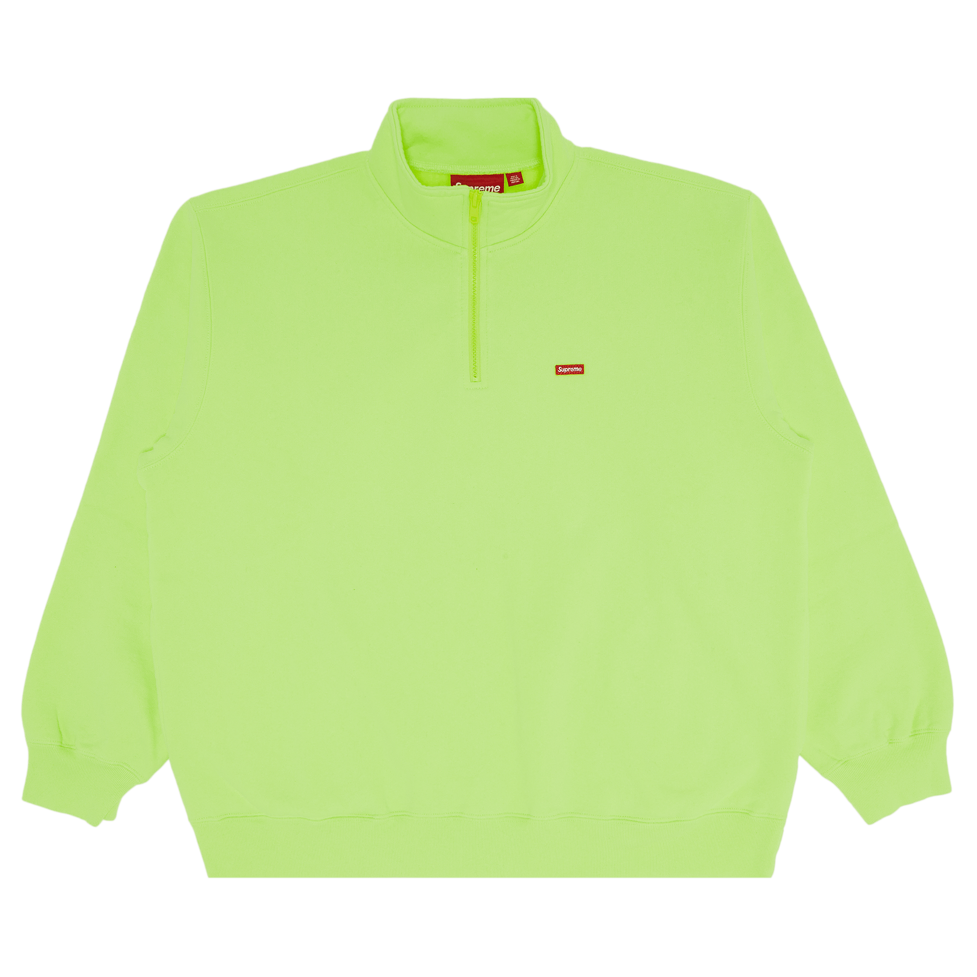 Supreme Small Box Half Zip Pullover 'Fluorescent Yellow'