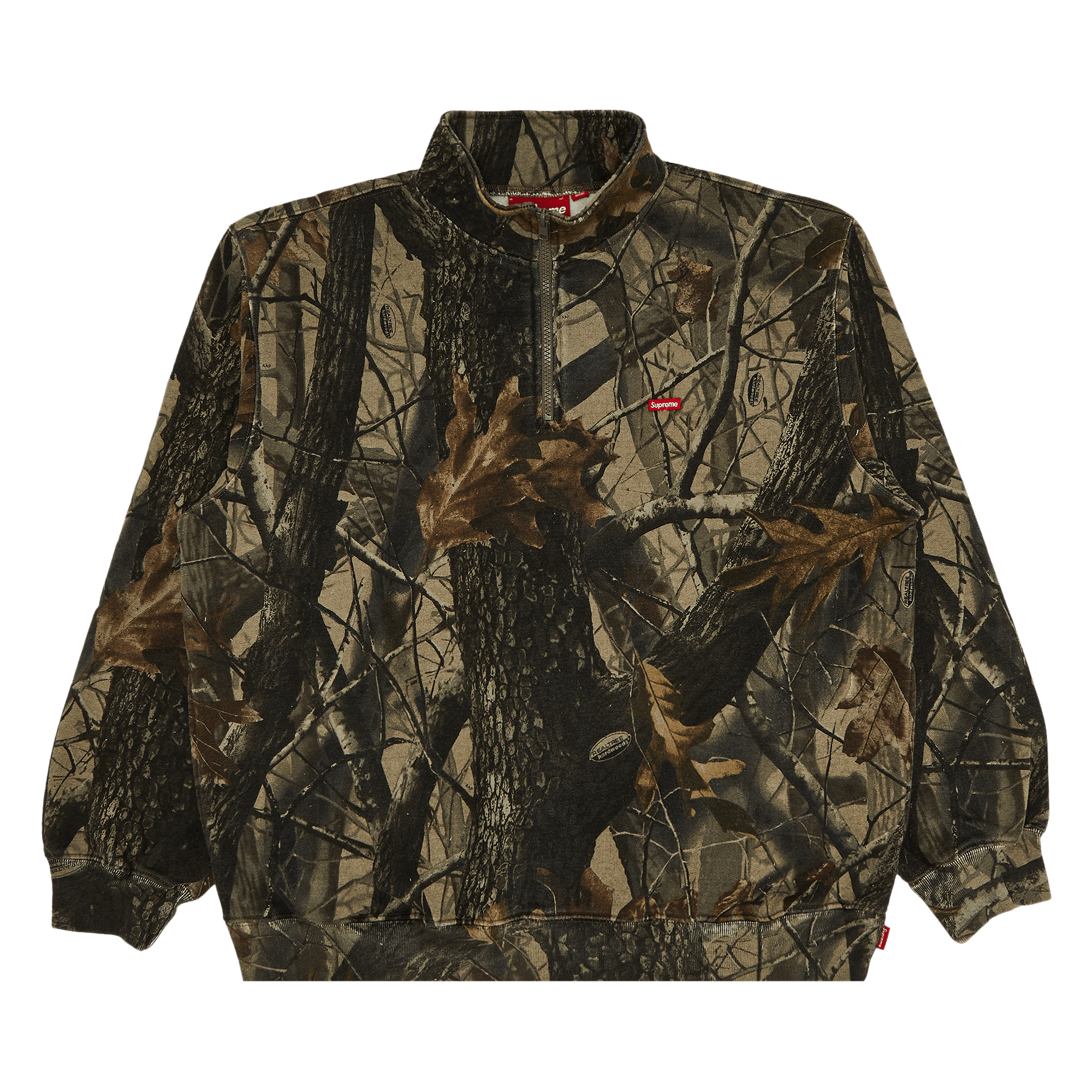 Supreme Small Box Half Zip Pullover 'Realtree Hardwoods Camo'