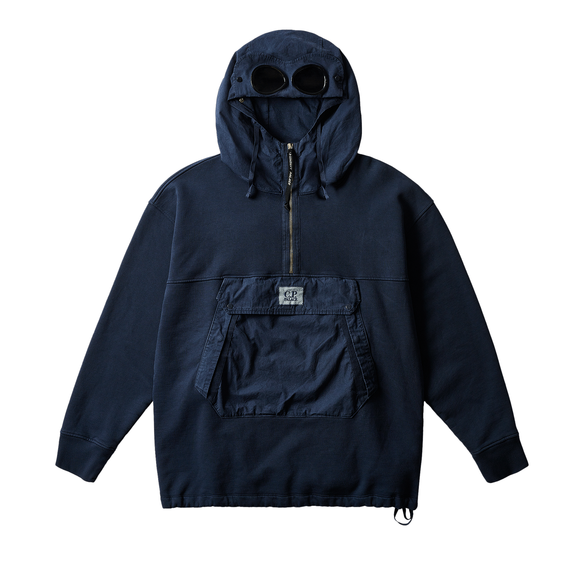 Palace x C.P. Company Fleece Old Goggle Hood 'Navy'