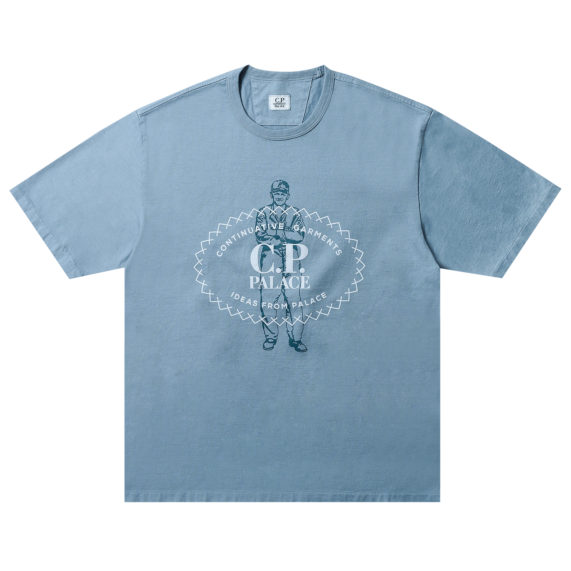 Palace x C.P. Company Mercerized Jersey 30/2 Twisted T-Shirt 'Blue'