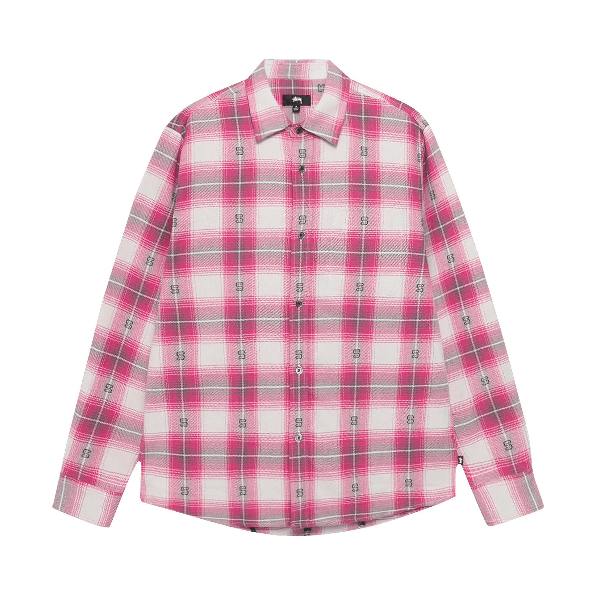 Stussy Motif Plaid Shirt 'Pink'
