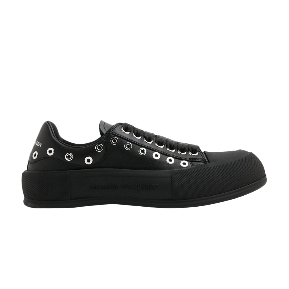 Alexander McQueen Deck Plimsoll 'Black Eyelets'
