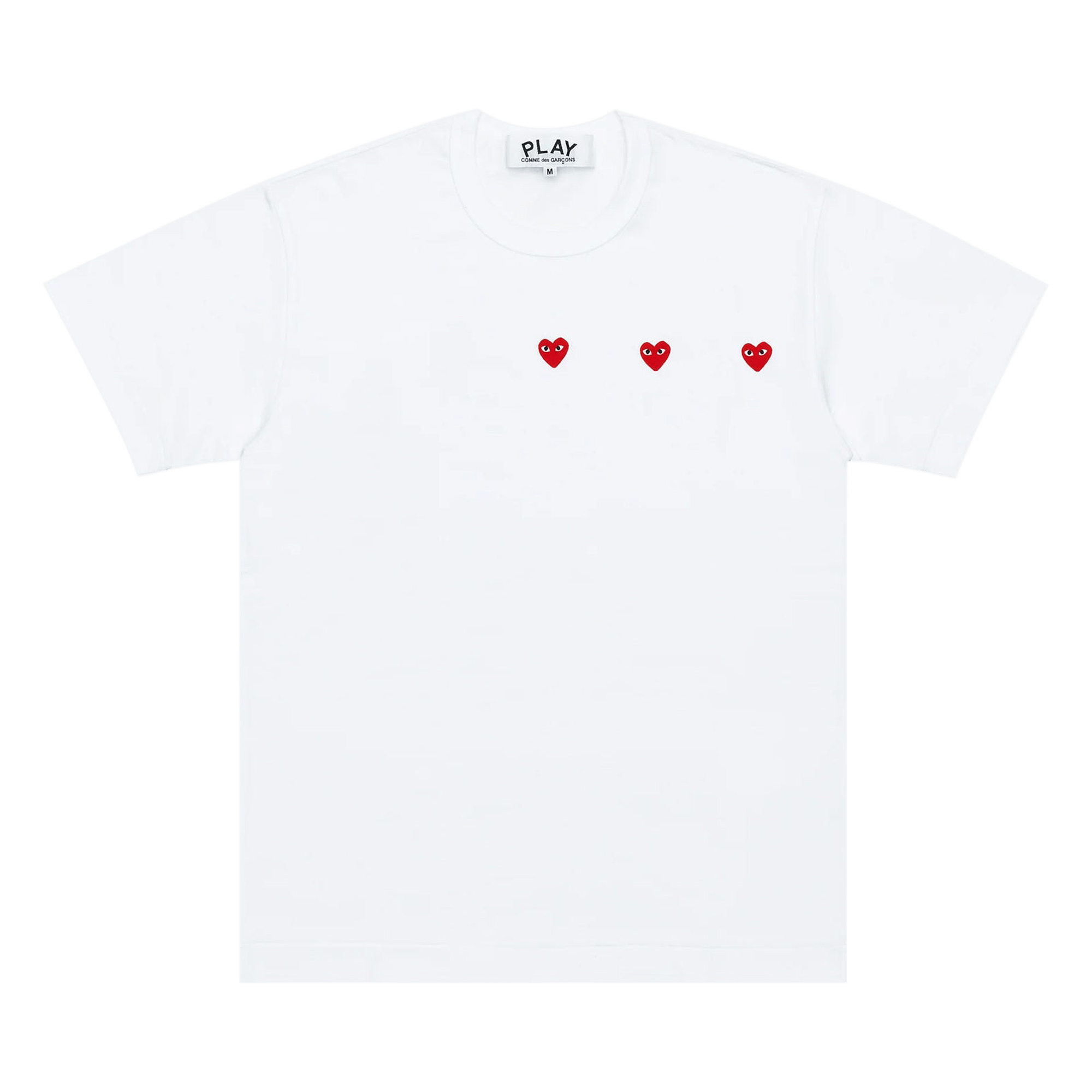 Comme des Garçons PLAY Logo Print Tee 'White/Red'