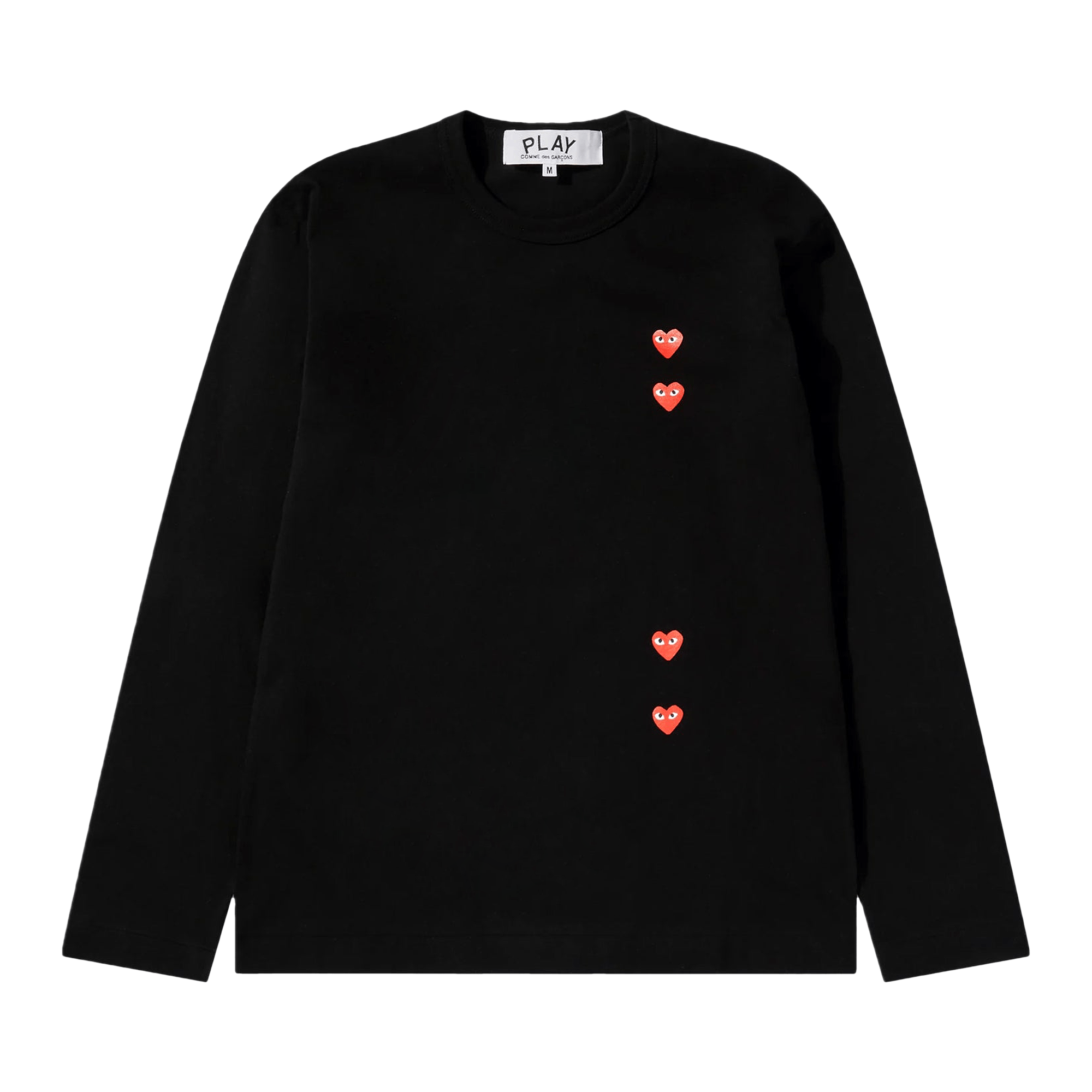 Comme des Garçons PLAY Multi Heart Long-Sleeve 'Black/Red'
