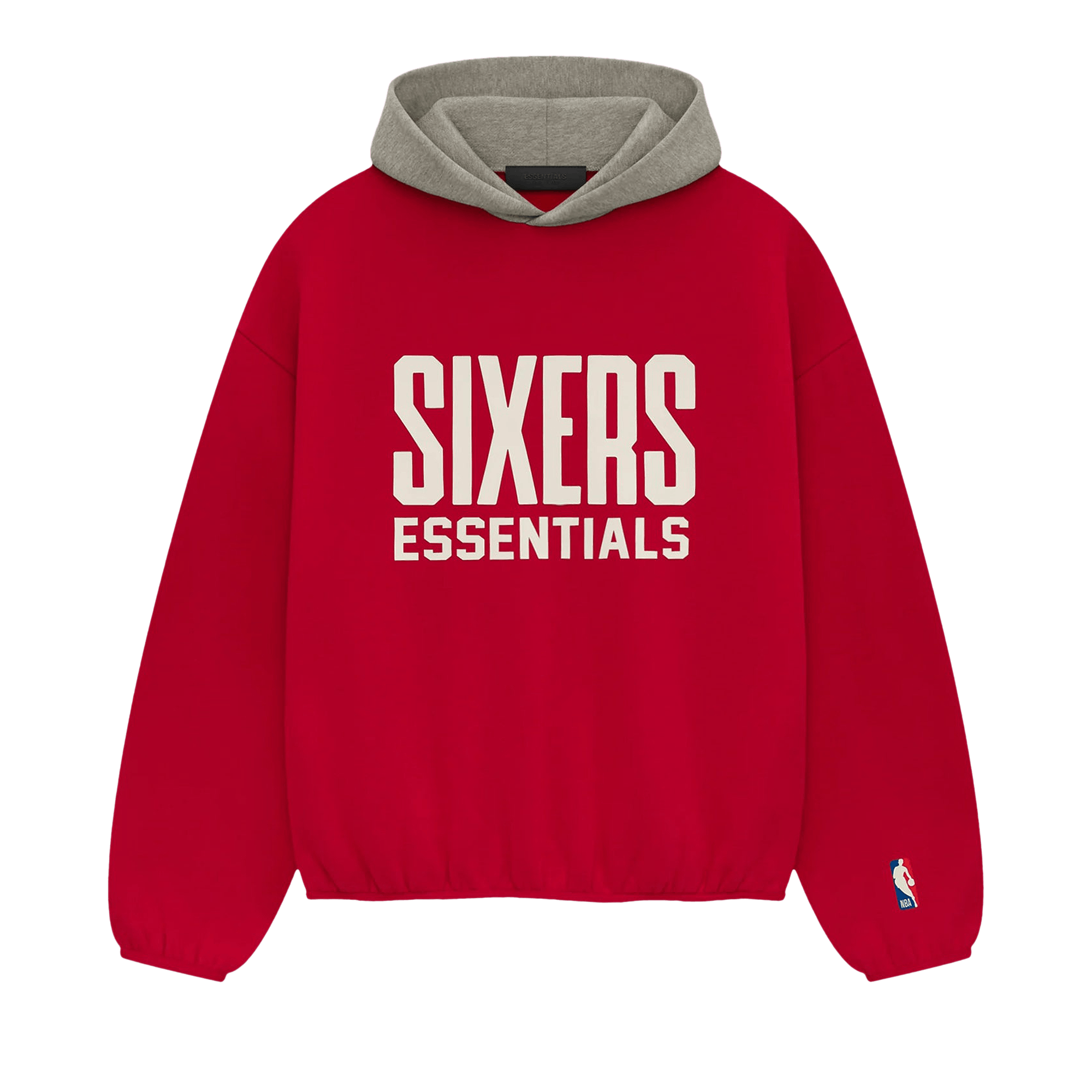 Fear of God Essentials x NBA Philadelphia 76ers Hoodie 'Red Grey'