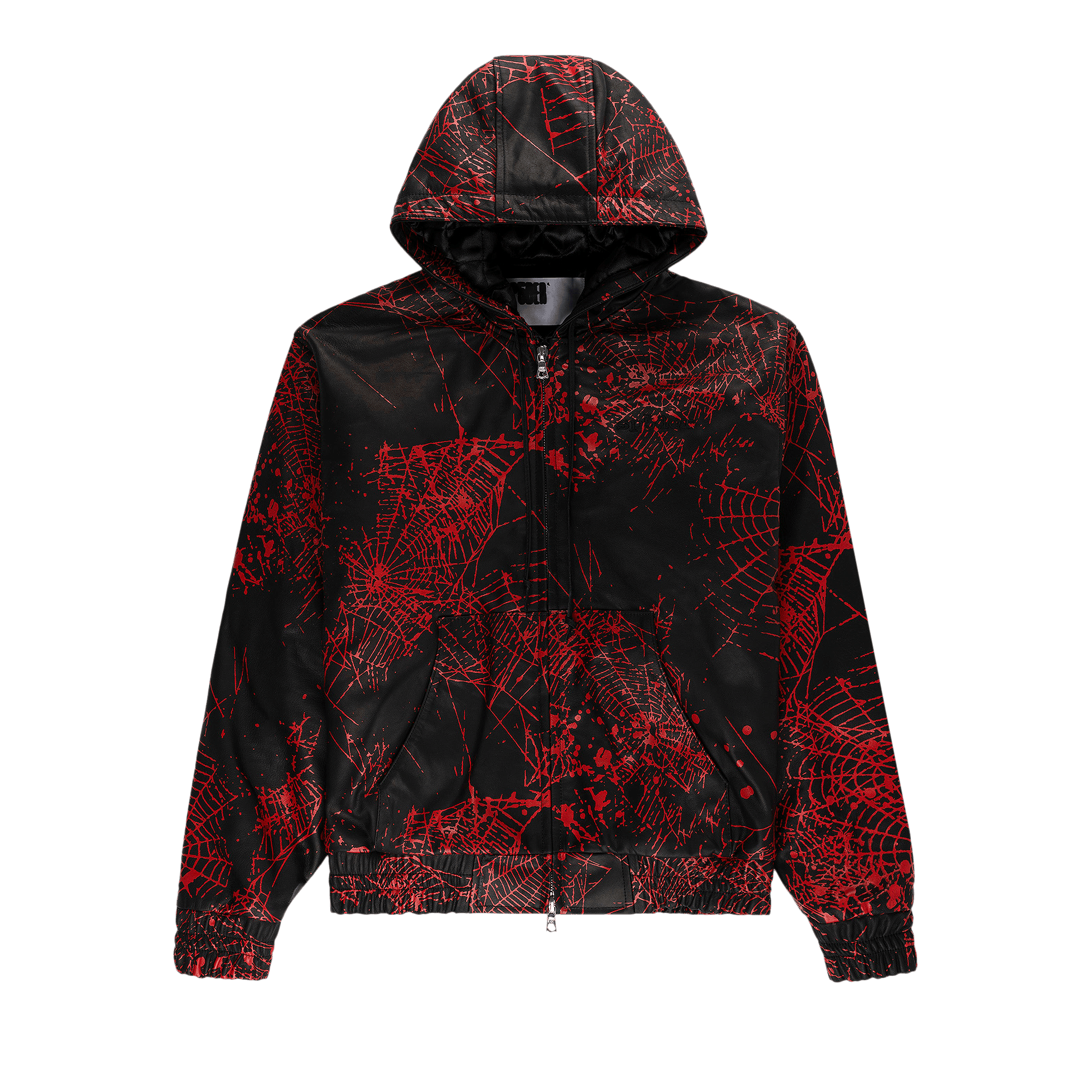Sp5der V2 Web Leather Jacket 'Black'