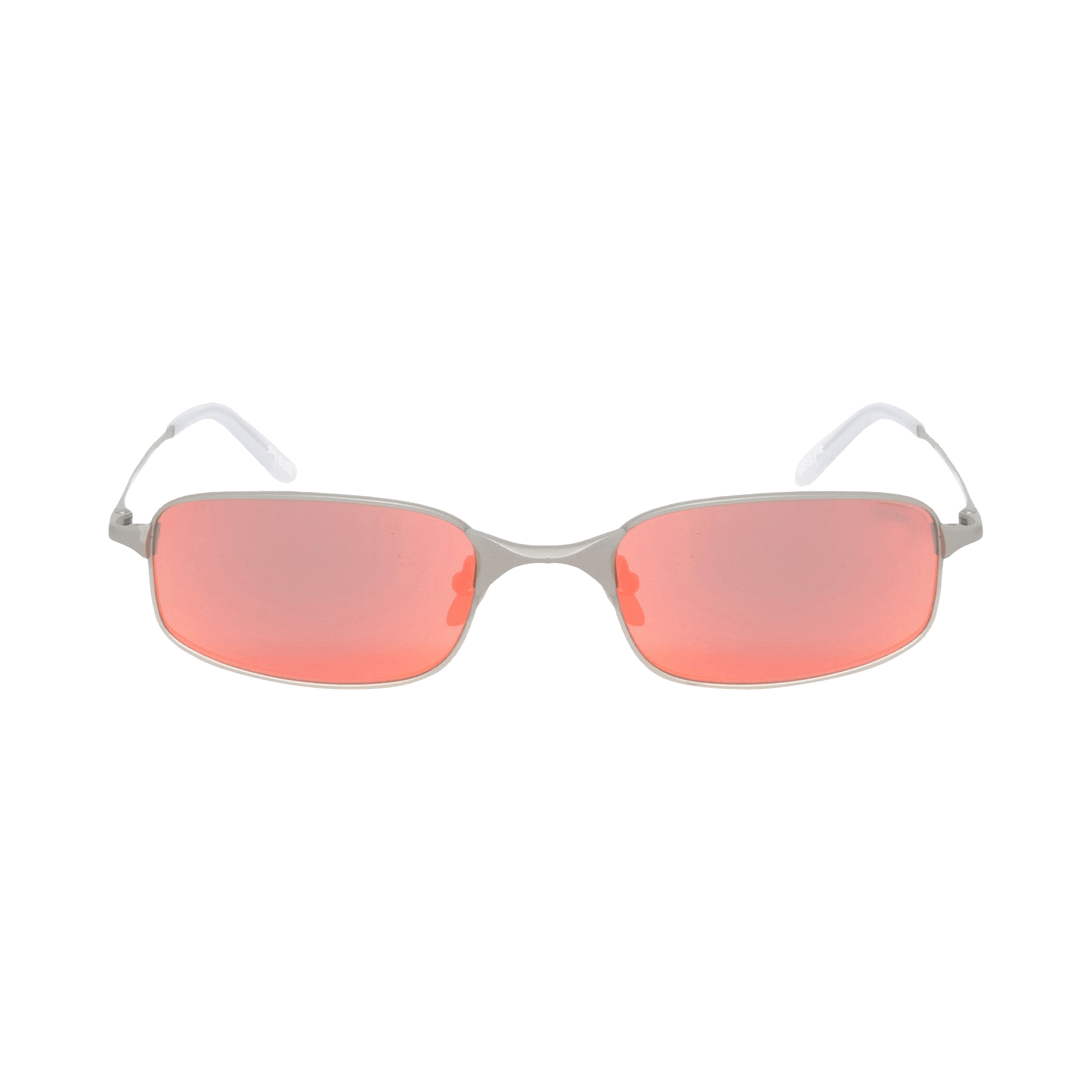 Stussy Simon Sunglasses 'Matte Silver/Sunflare Mirror'