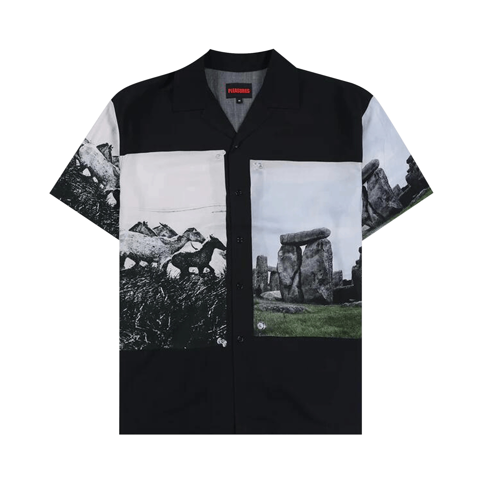 Pleasures Stone Horse Button Down Shirt 'Black'