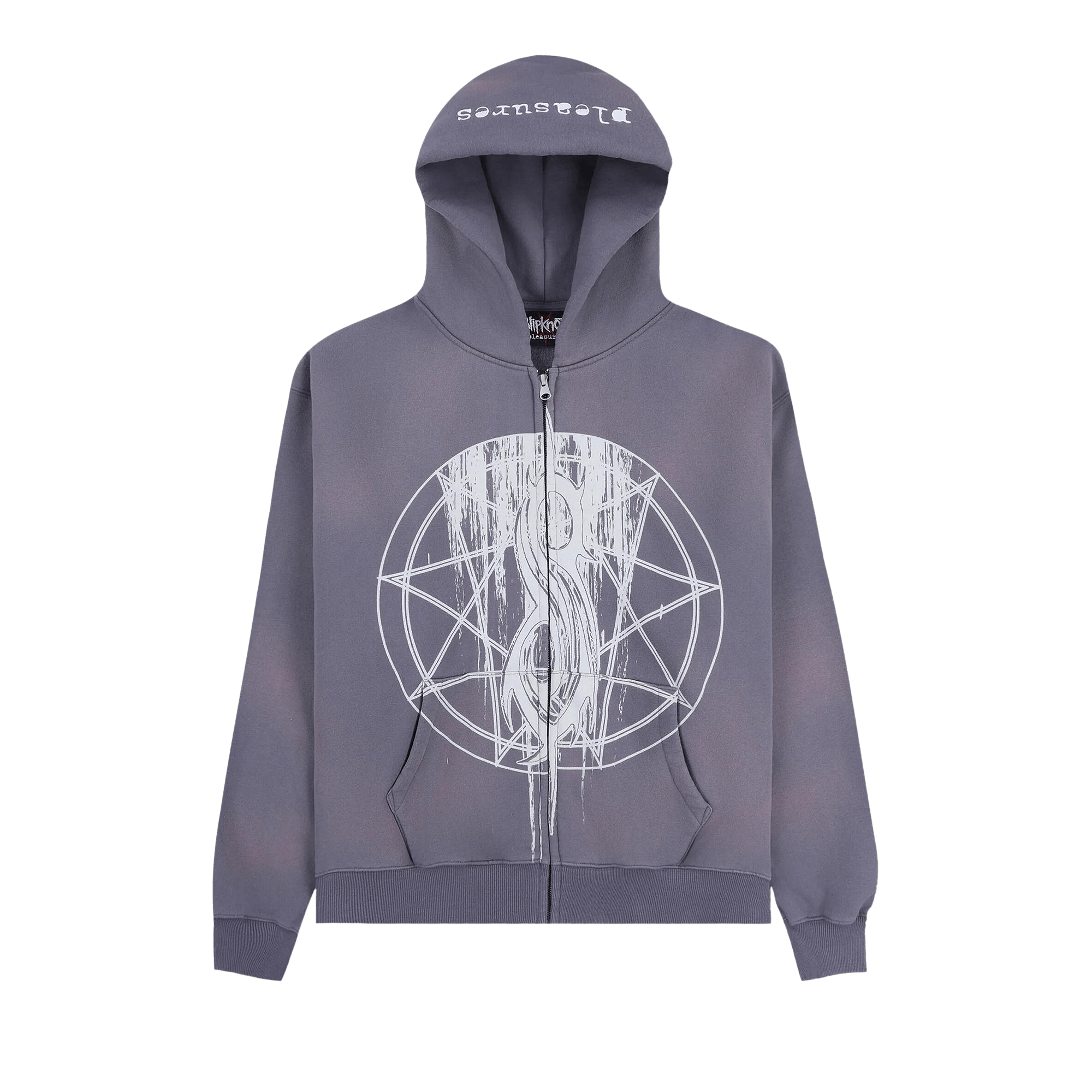 Pleasures Nonagram Zip Hoodie 'Smoke'