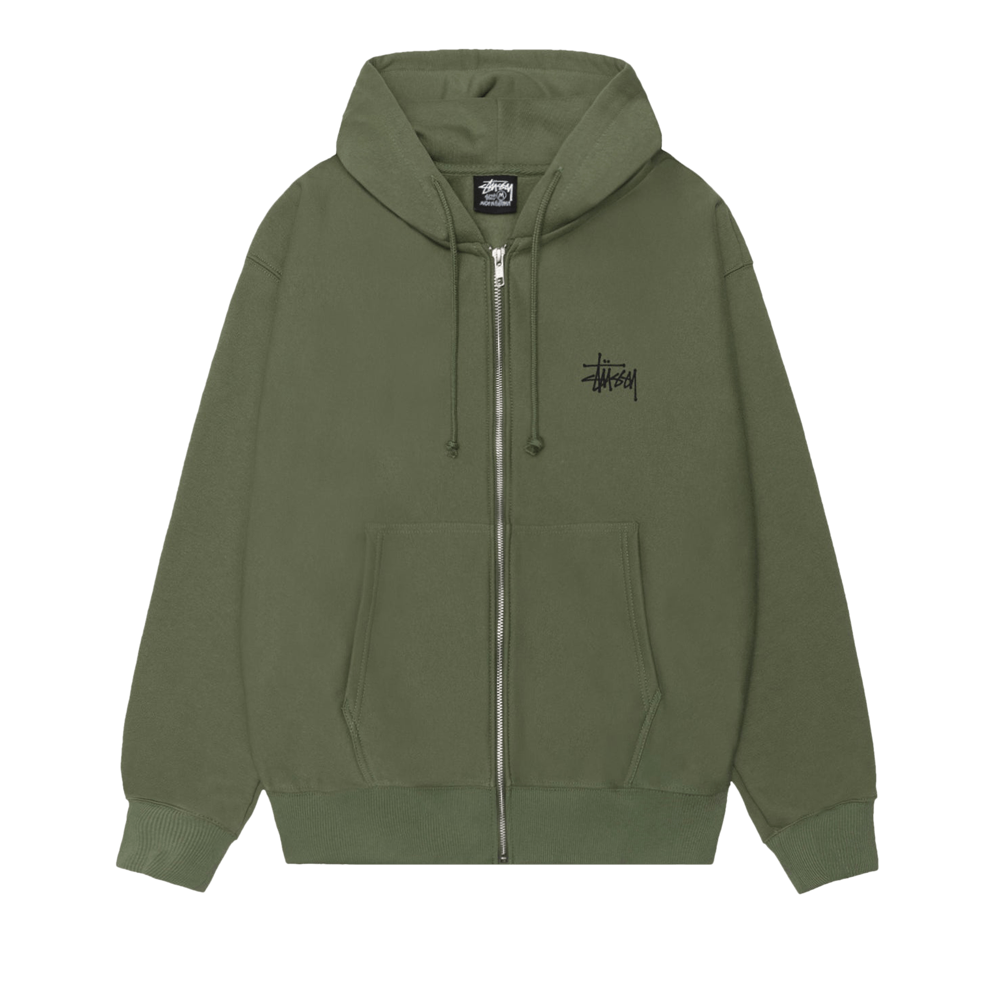 Stussy Big & Meaty Zip Hoodie 'Olive'