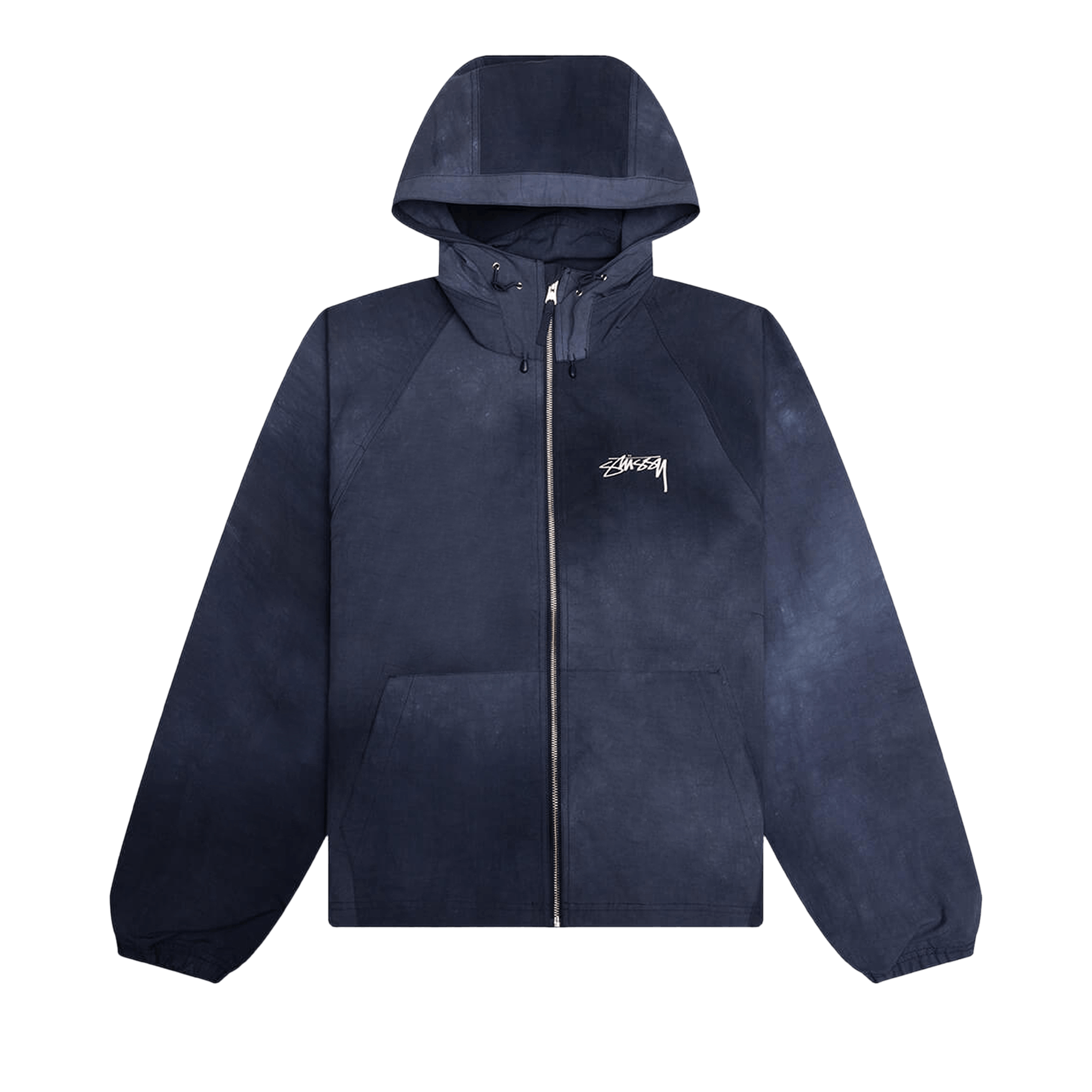 Stussy Beach Shell Wave Dye Zip Hoodie 'Navy'