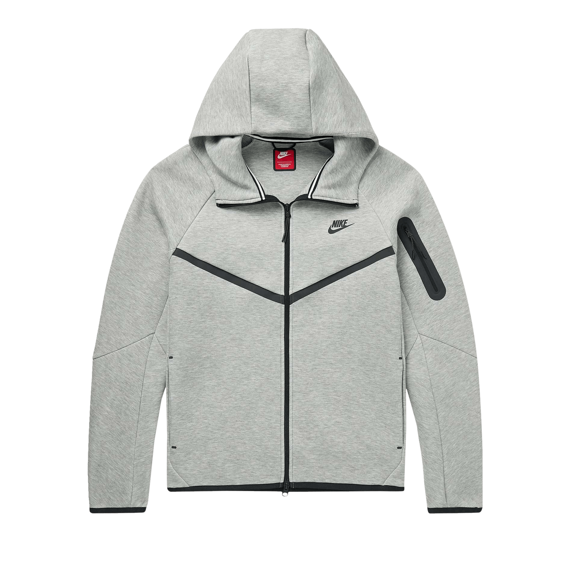 Nike Tech Full Zip Windrunner Hoodie 'Dark Grey Heather/Black'