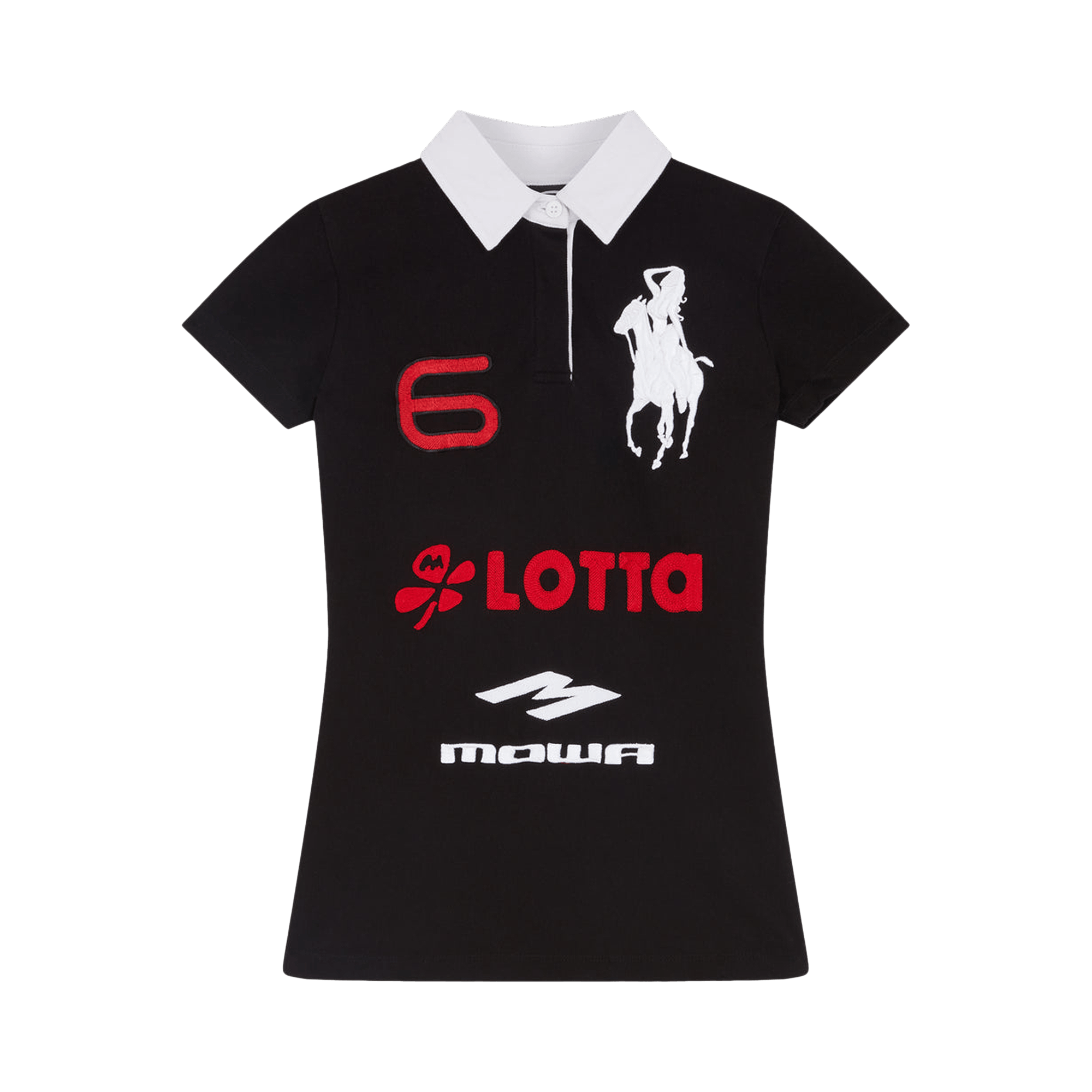 Buy Mowalola ATL Polo 'Black' - 05083 1SS2404MAPB BLAC | GOAT