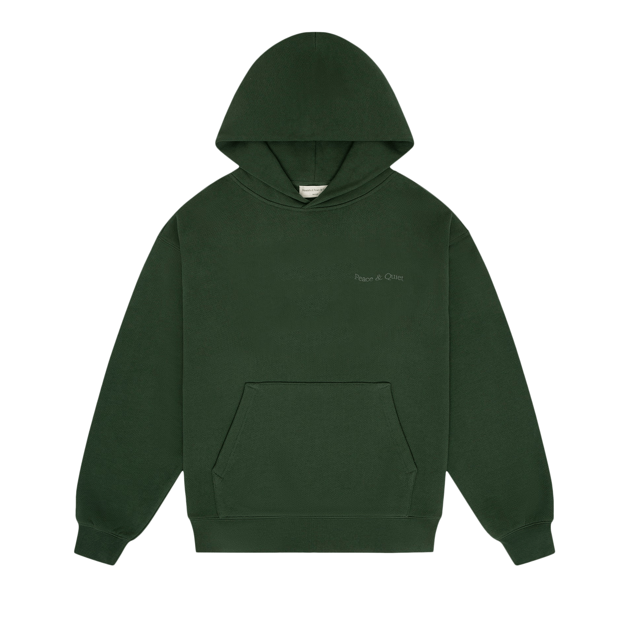 Museum of Peace & Quiet Wordmark Pigment Dyed Hoodie 'Forest'