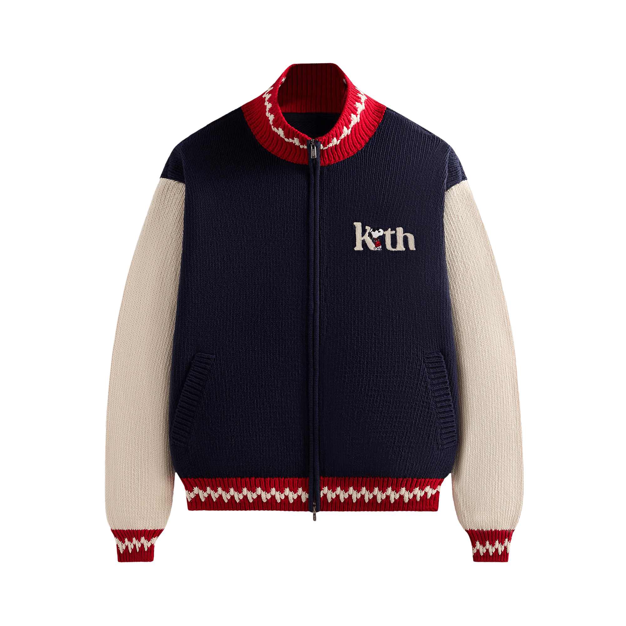 Kith For Peanuts Globe Wyona Full Zip Sweater 'Nocturnal'