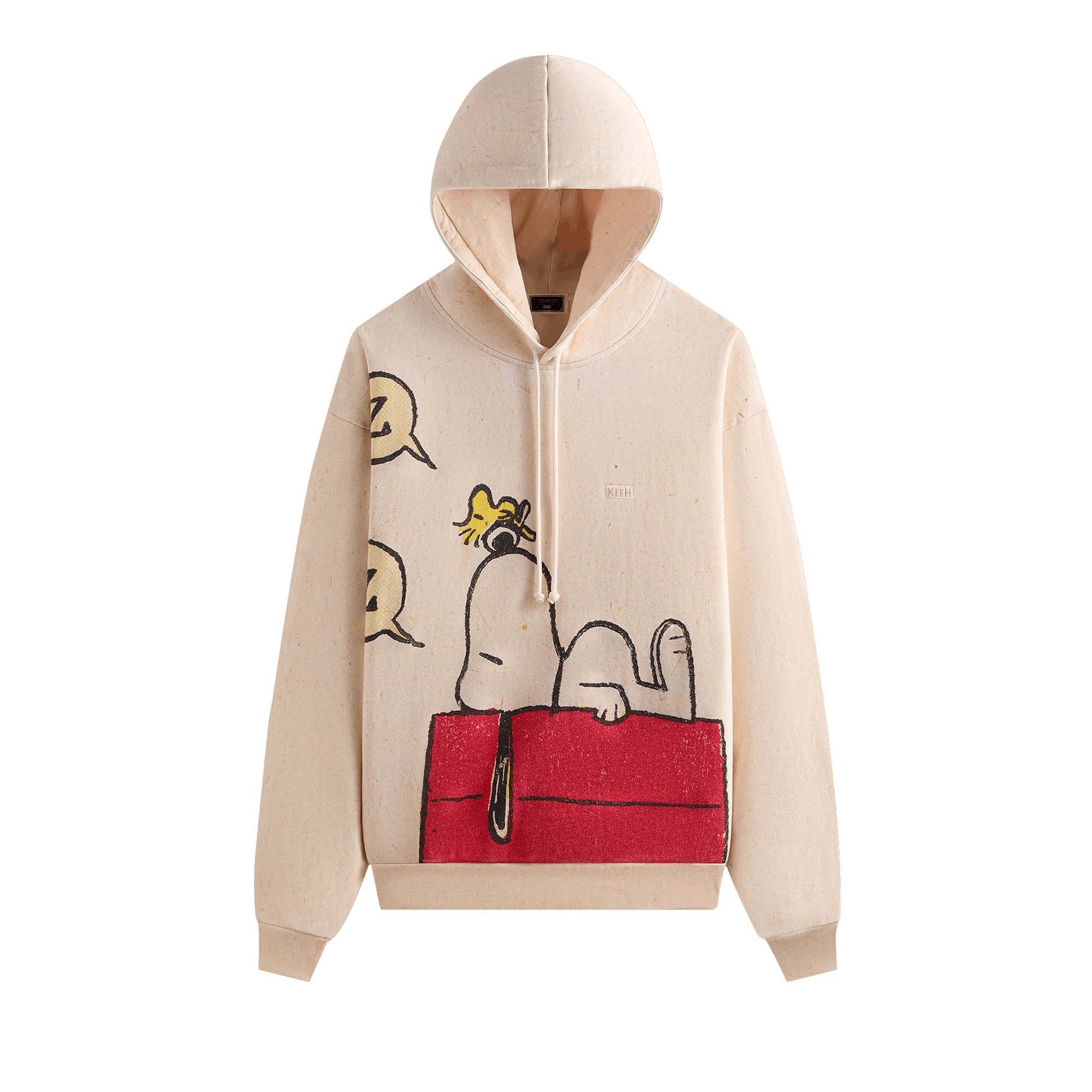 Kith For Peanuts Sleeping Doghouse Comic Nelson Hoodie 'Sandrift'