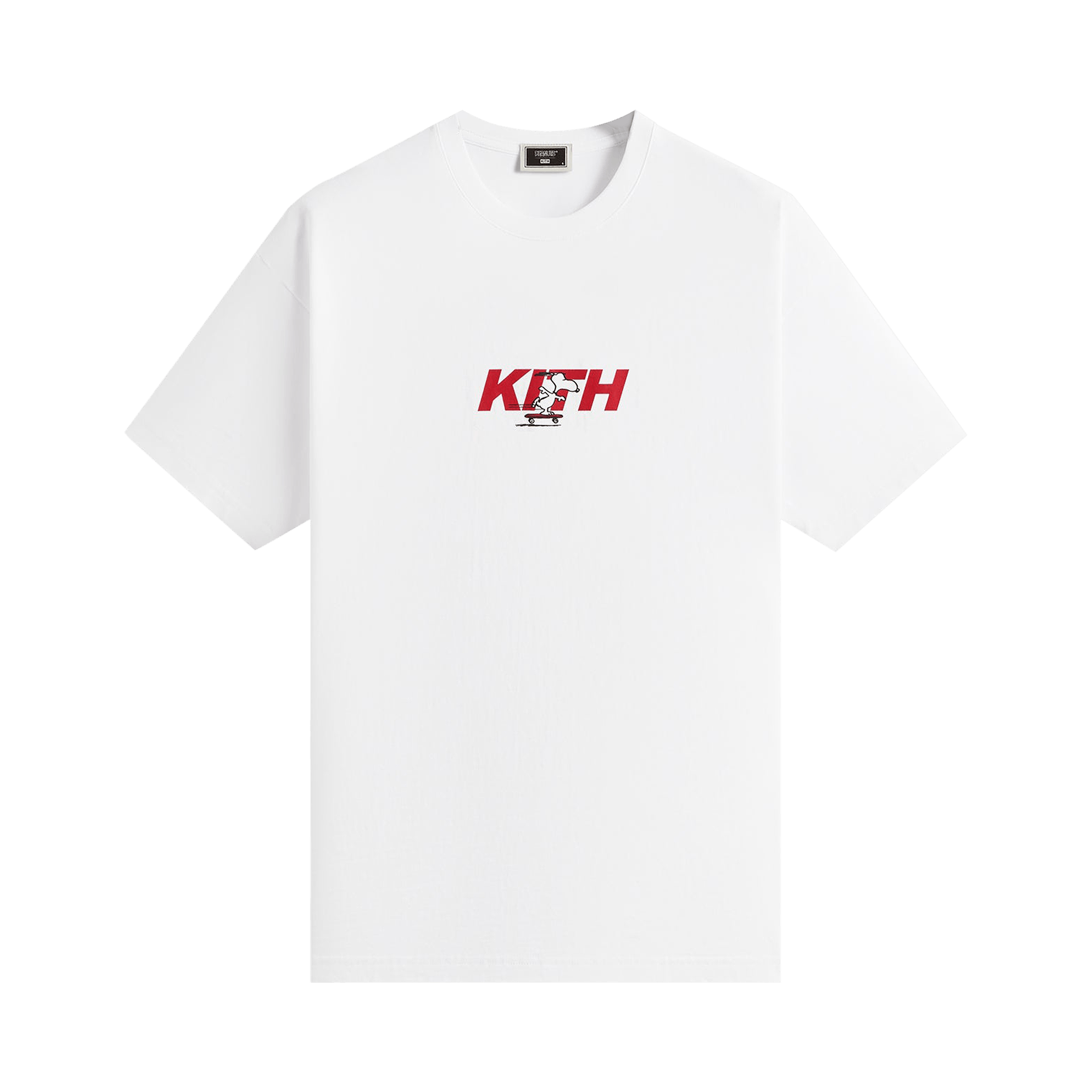 Kith For Peanuts Snoopy Skateboard Fast Logo Tee 'White'