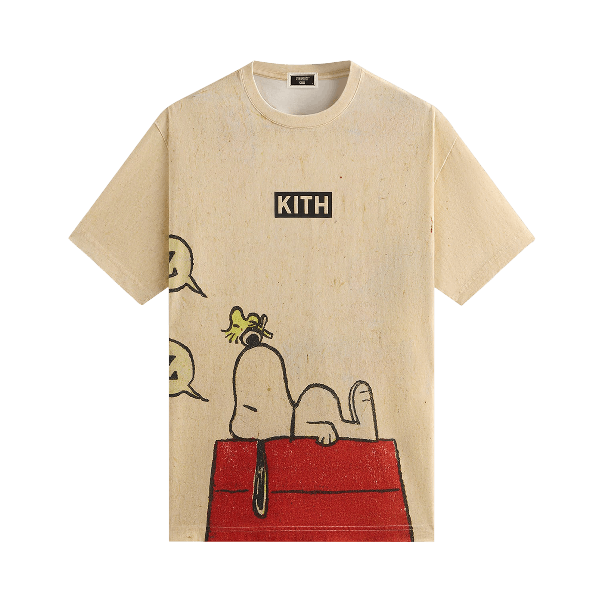Kith For Peanuts Sleeping Doghouse Comic Vintage Tee 'Sandrift'