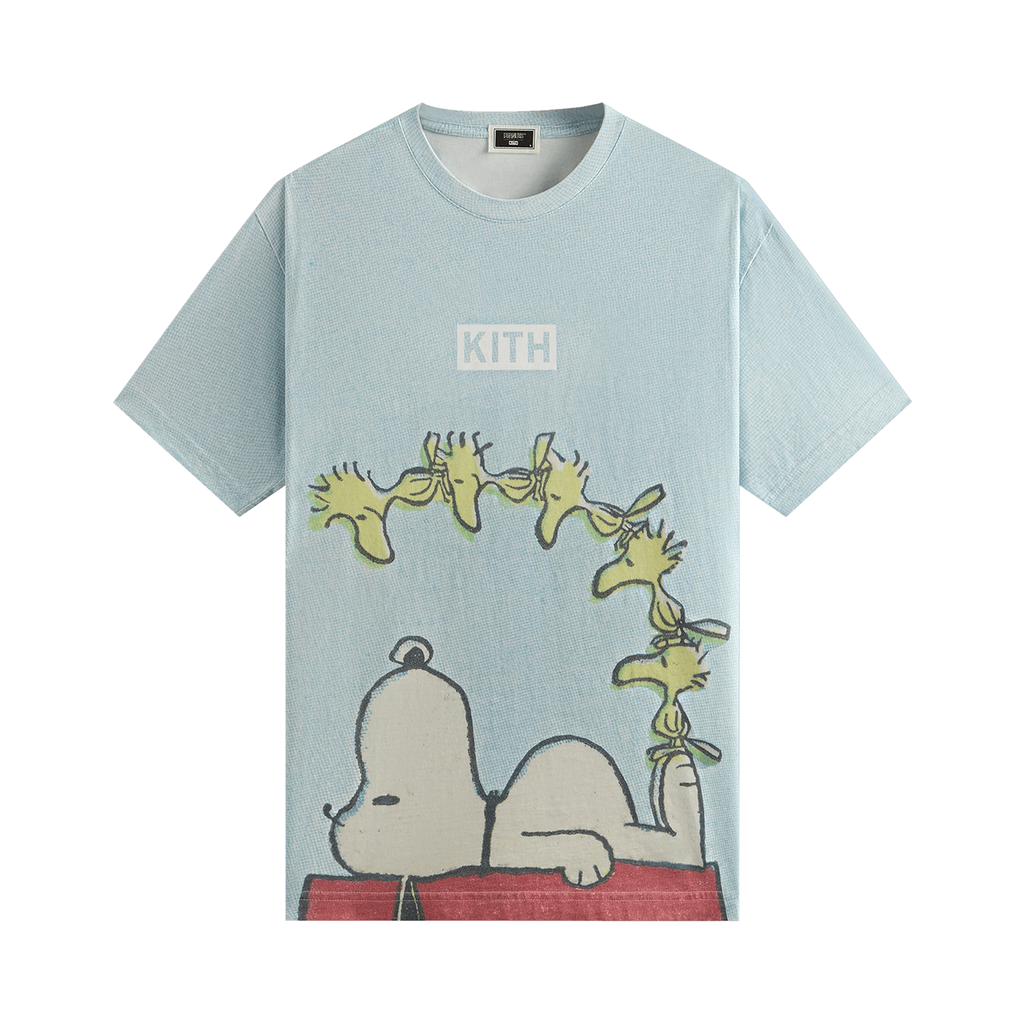 Kith For Peanuts Woodstock Doghouse Comic Vintage Tee 'Glisten'