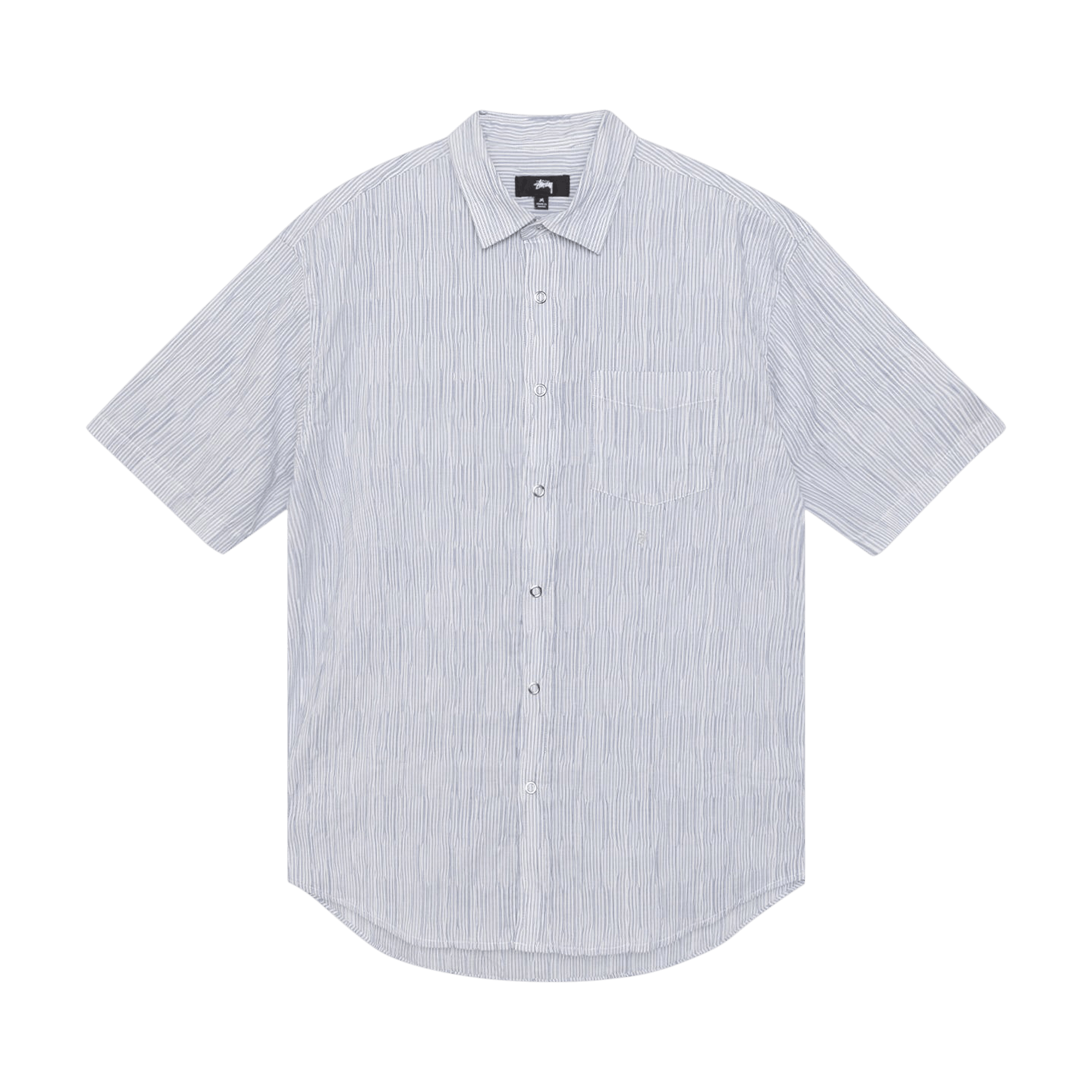 Stussy Wavy Striped Short-Sleeve Shirt 'Blue'