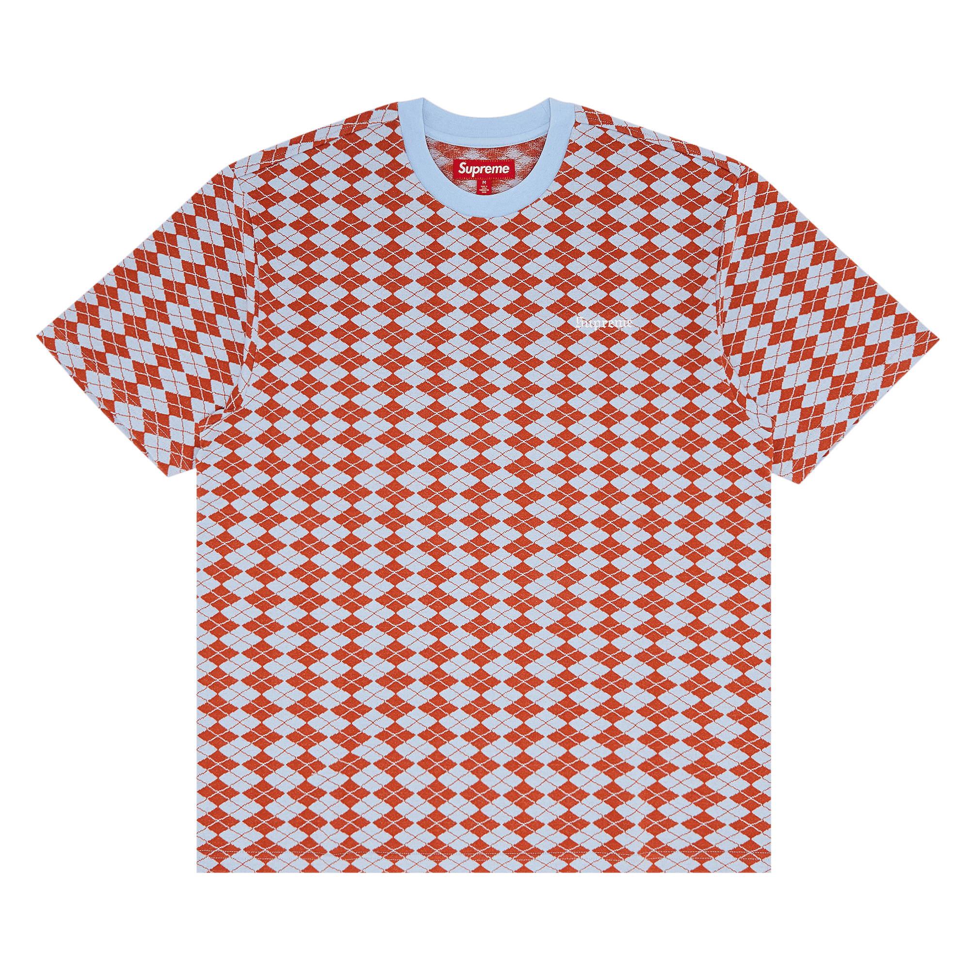 Supreme Diamond Jacquard Short-Sleeve Top 'Blue'