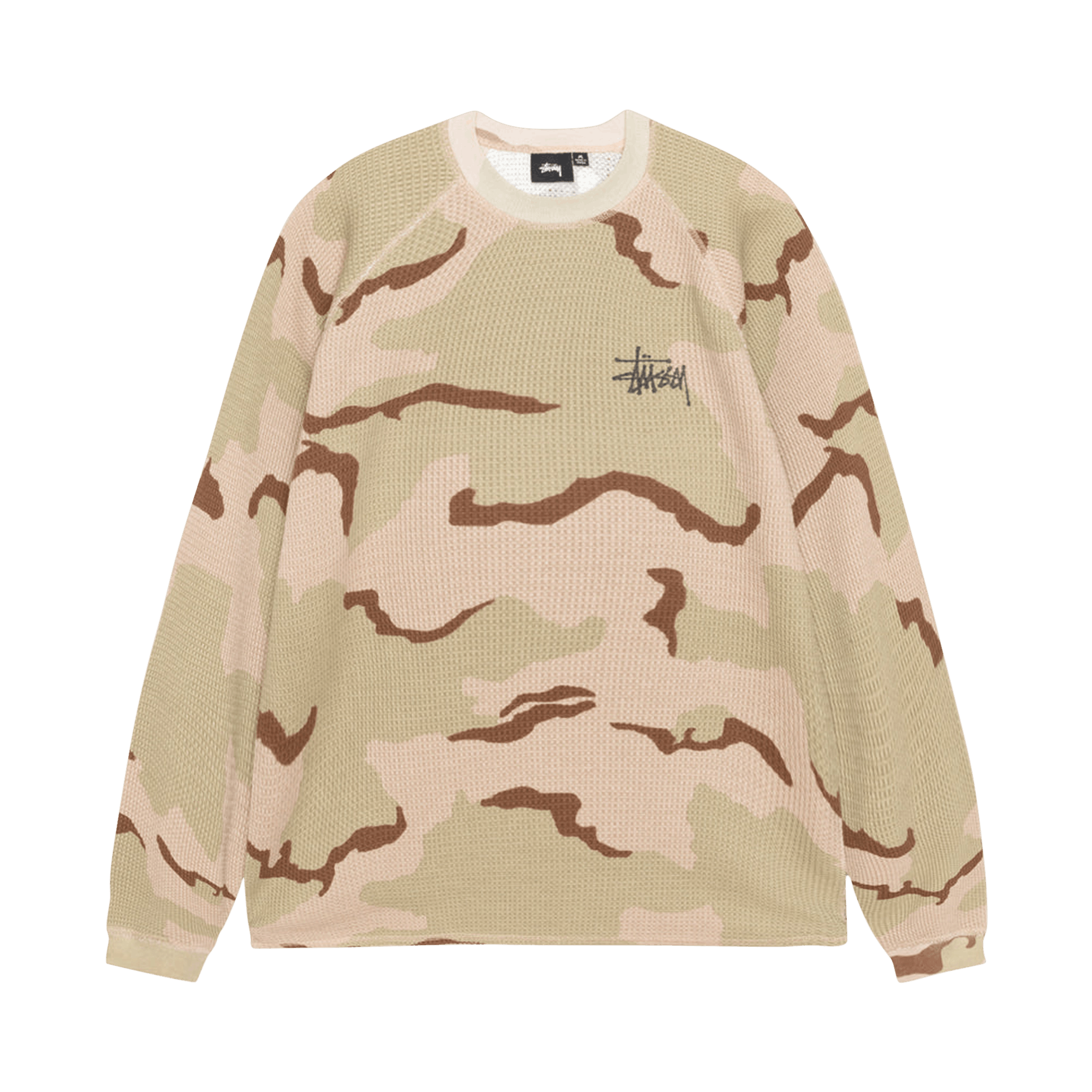 Stussy Raglan Thermal Long-Sleeve Crew 'Sand'