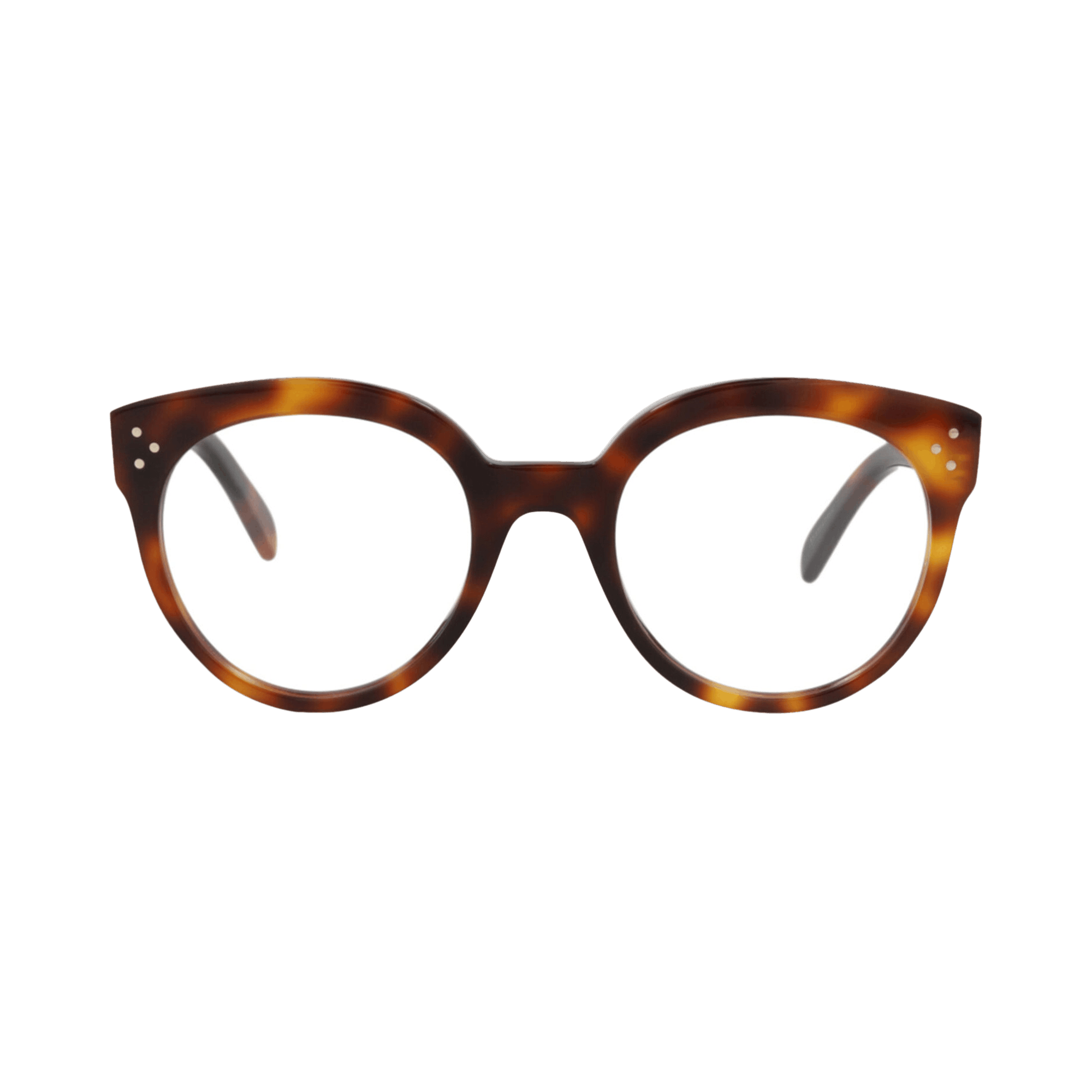 メガネ Celine Eyeglasses CL50107I 052 Tortoise Shell Buy CELINE Round Optical Glasses 'Havana/Transparent