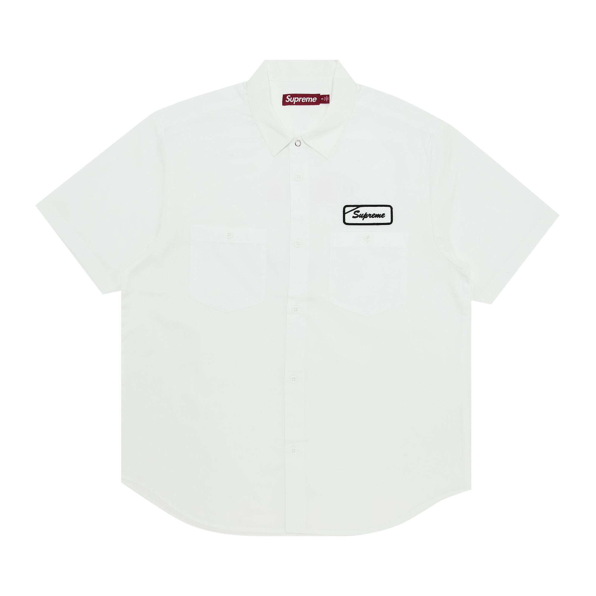 Supreme Bitch Short-Sleeve Work Shirt 'White'