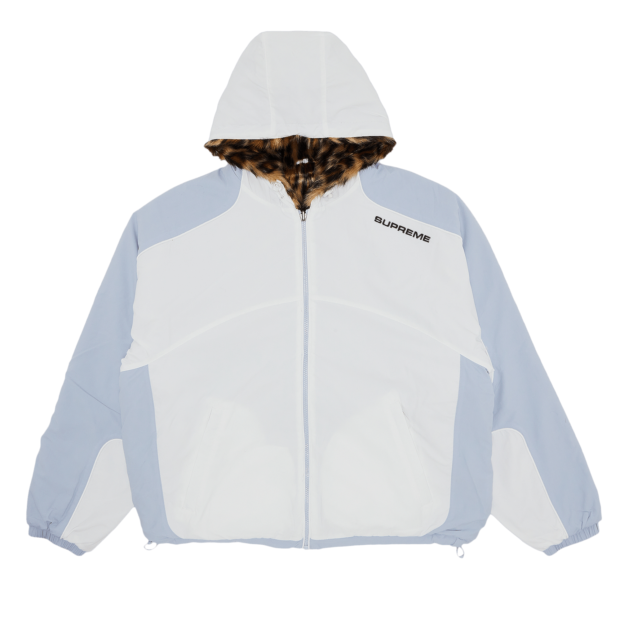 Supreme Faux Fur Reversible Hooded Track Jacket 'White'
