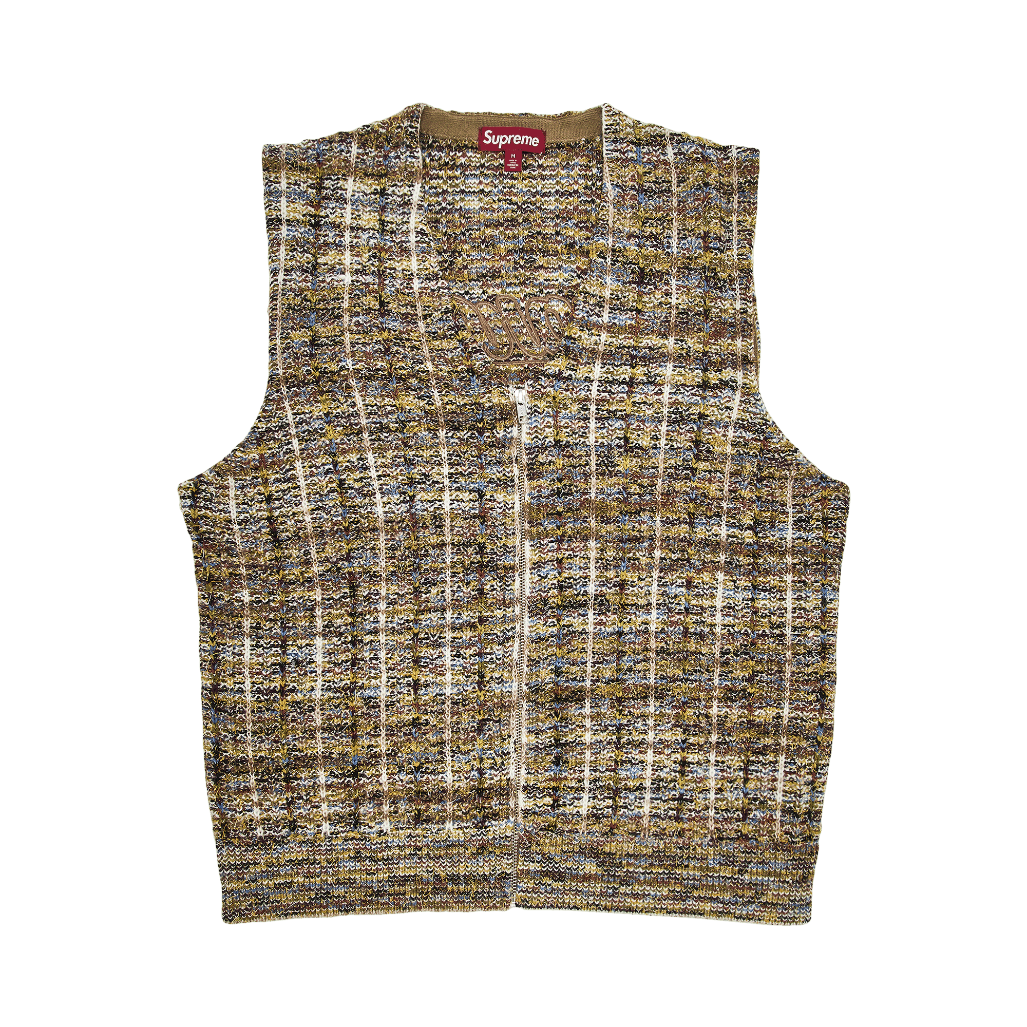 Supreme Speckled Zip Up Sweater Vest 'Tan'