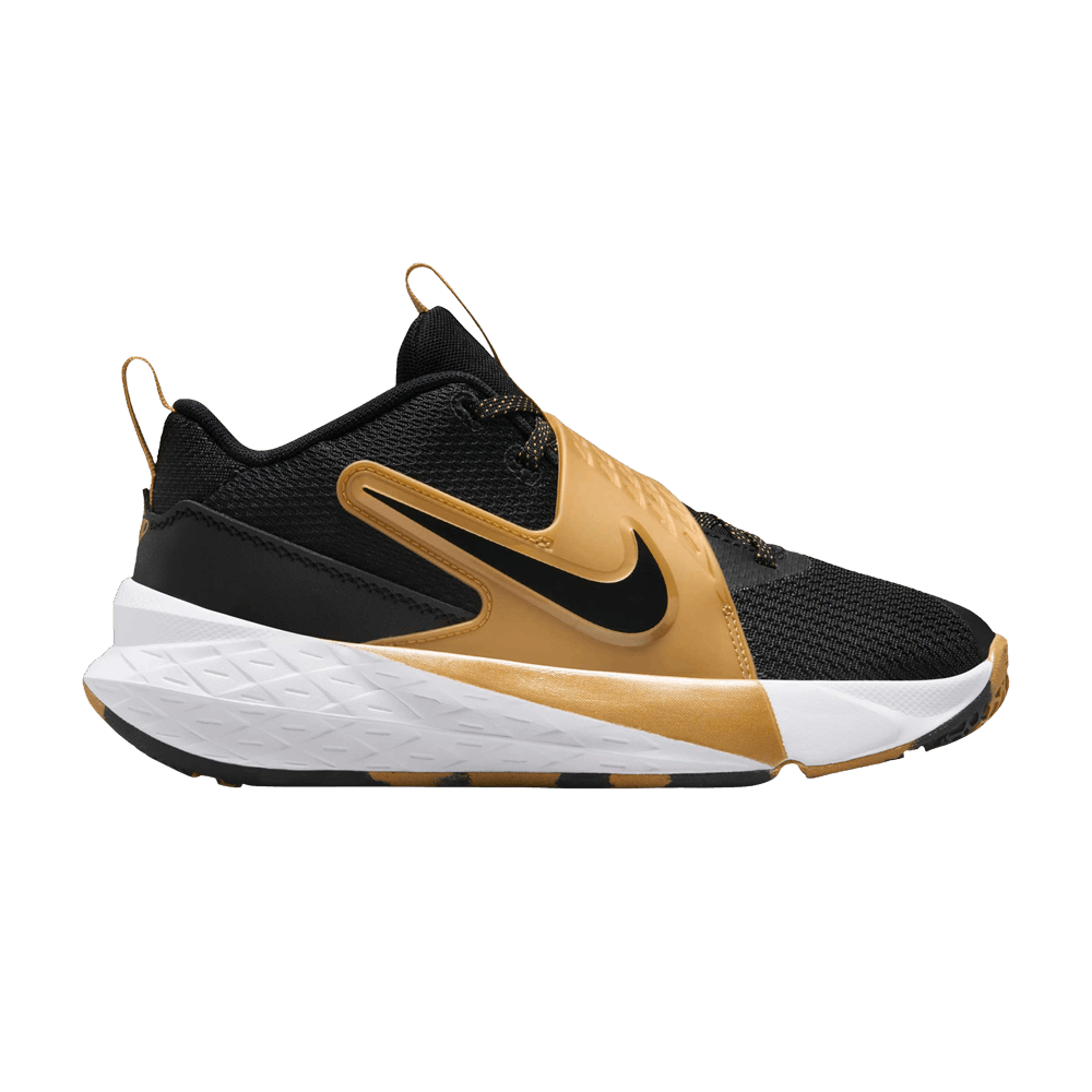 Nike Team Hustle D12 GS 'Black Metallic Gold'