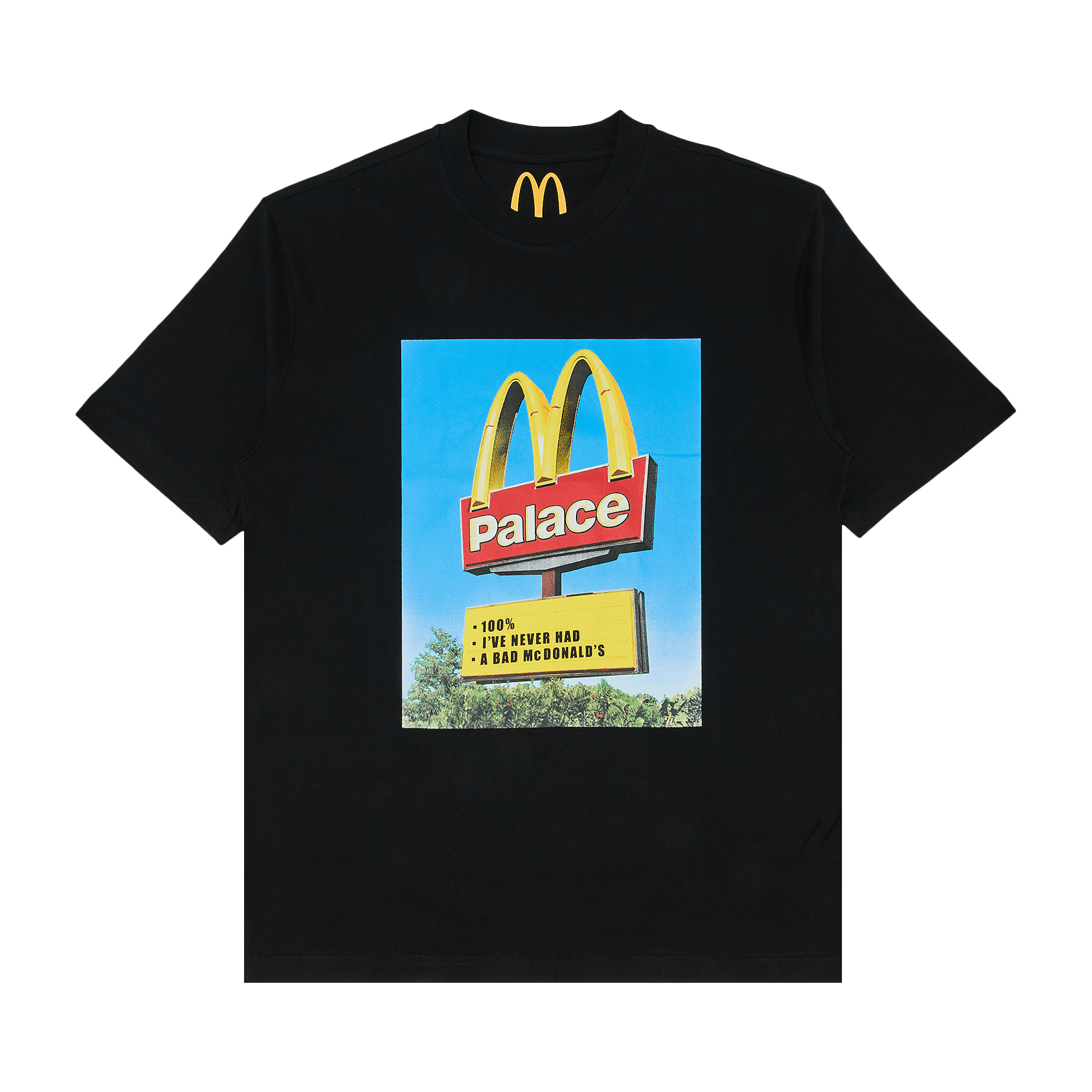 Palace x McDonald's Sign T-Shirt 'Black'