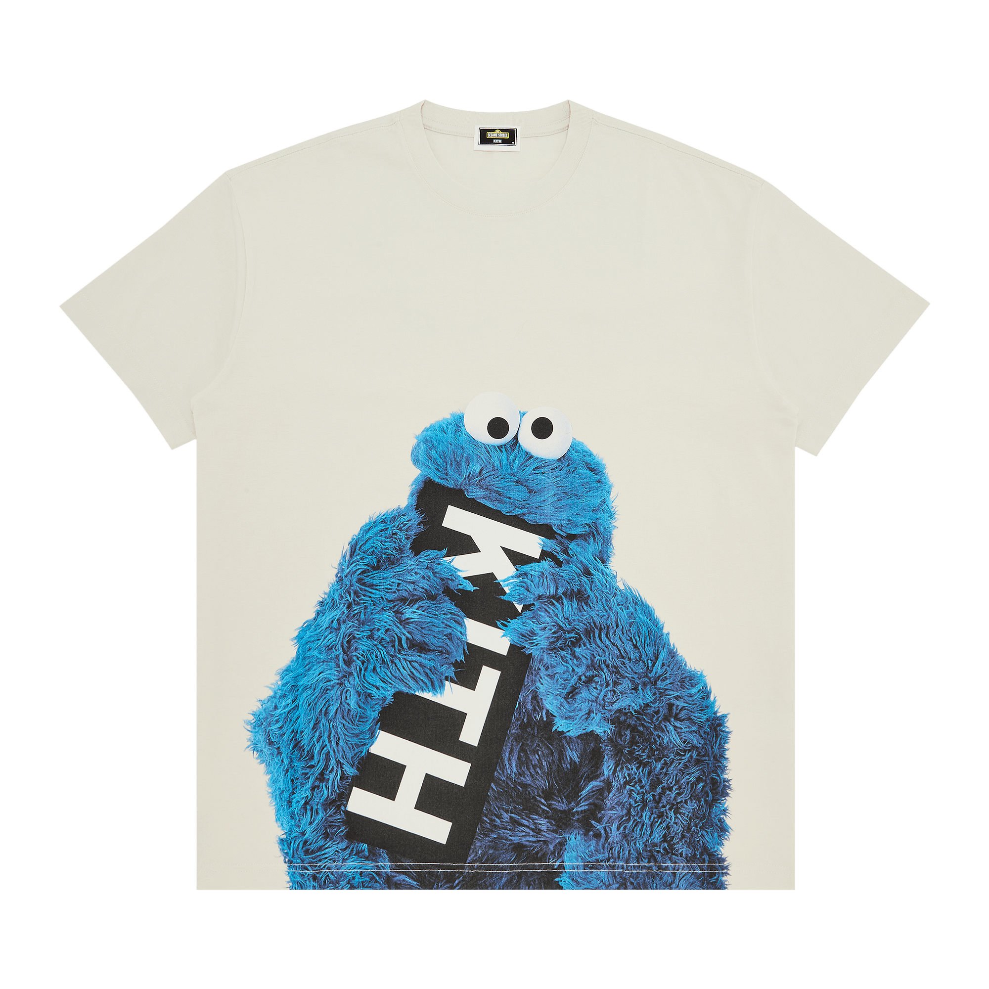 Kith x Sesame Street Cookie Monster Tee 'Chalk'