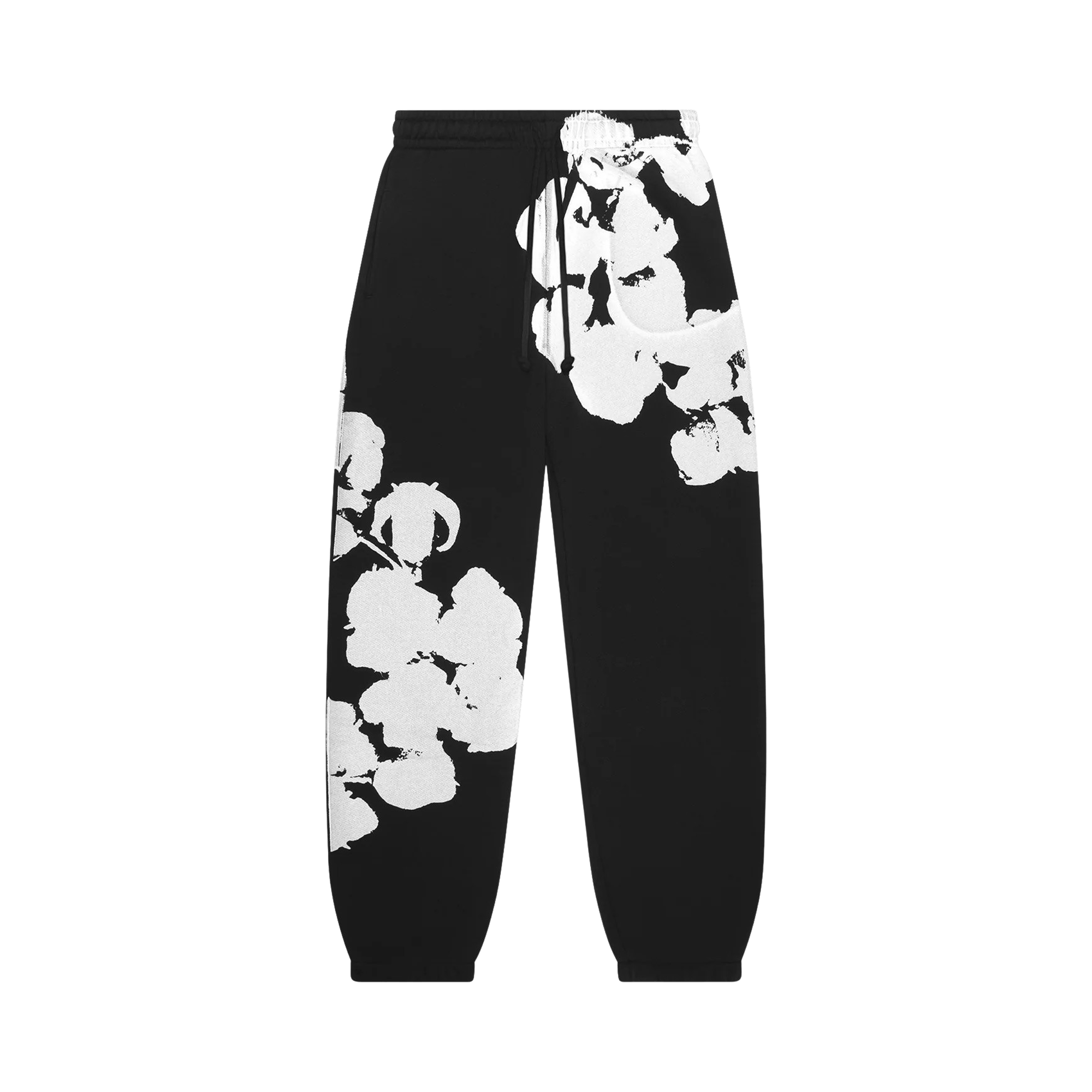 Denim Tears Big Cotton Wreath Sweatpants 'Black'