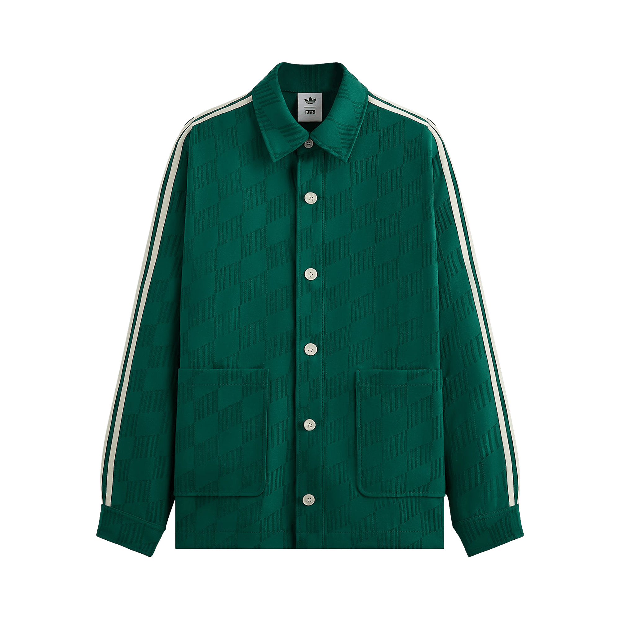 Kith For Adidas Football Jacquard Overshirt 'Green'