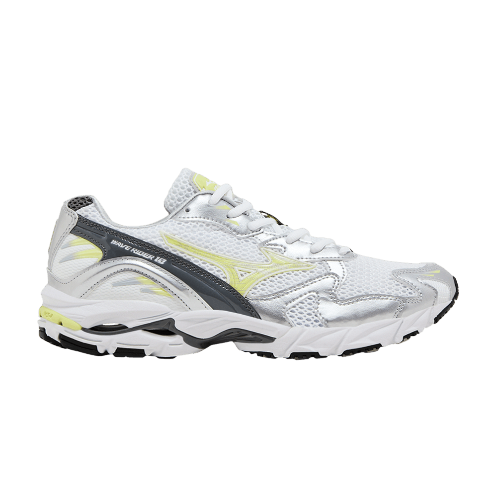 Mizuno Wave Rider 10 'White Sunny Lime'