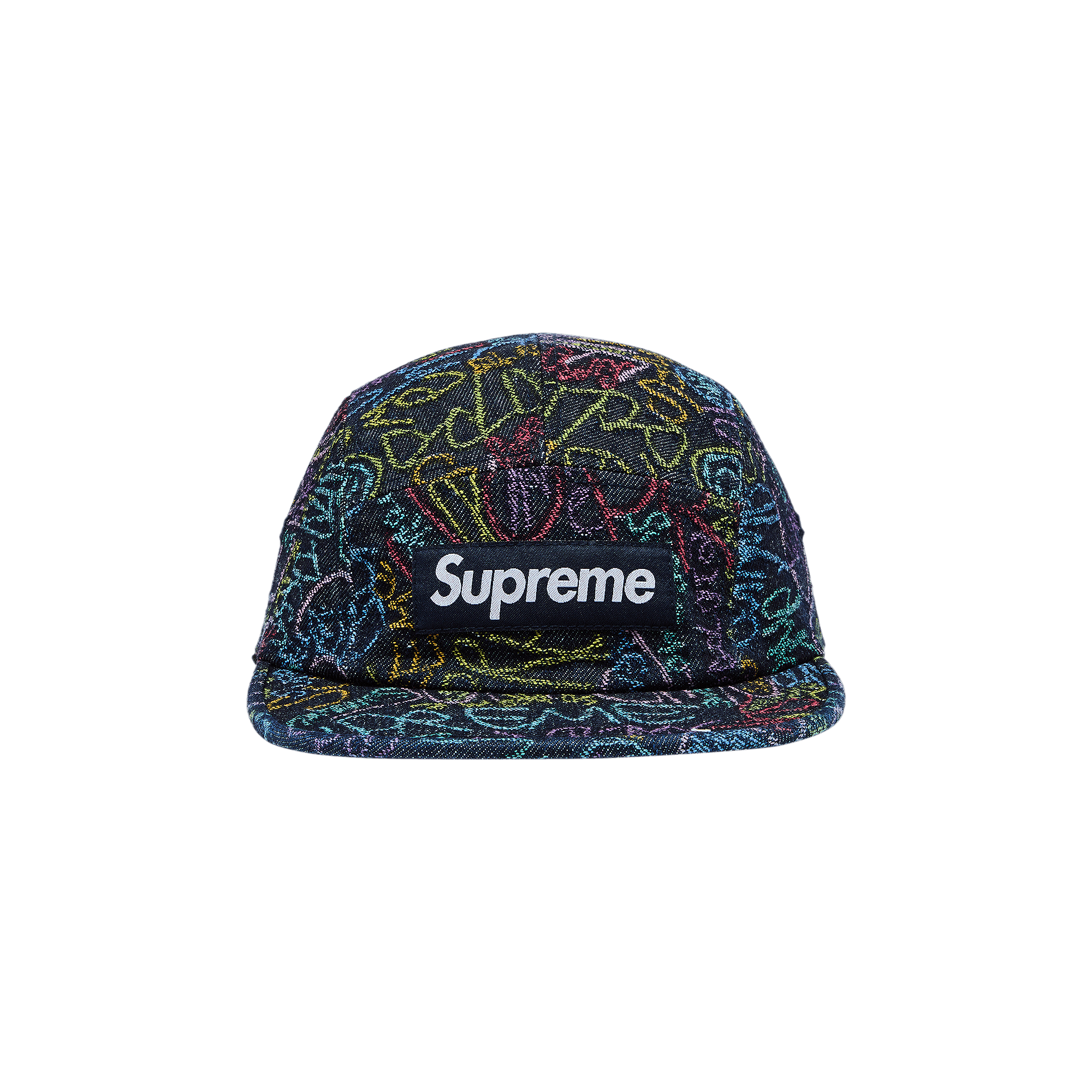 Supreme Handwriting Denim Camp Cap 'Indigo'
