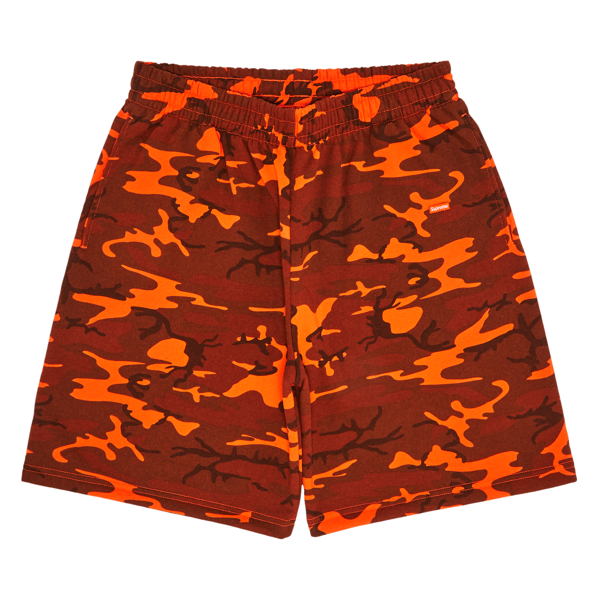 Supreme Small Box Sweatshort 'Bright Orange Camo'