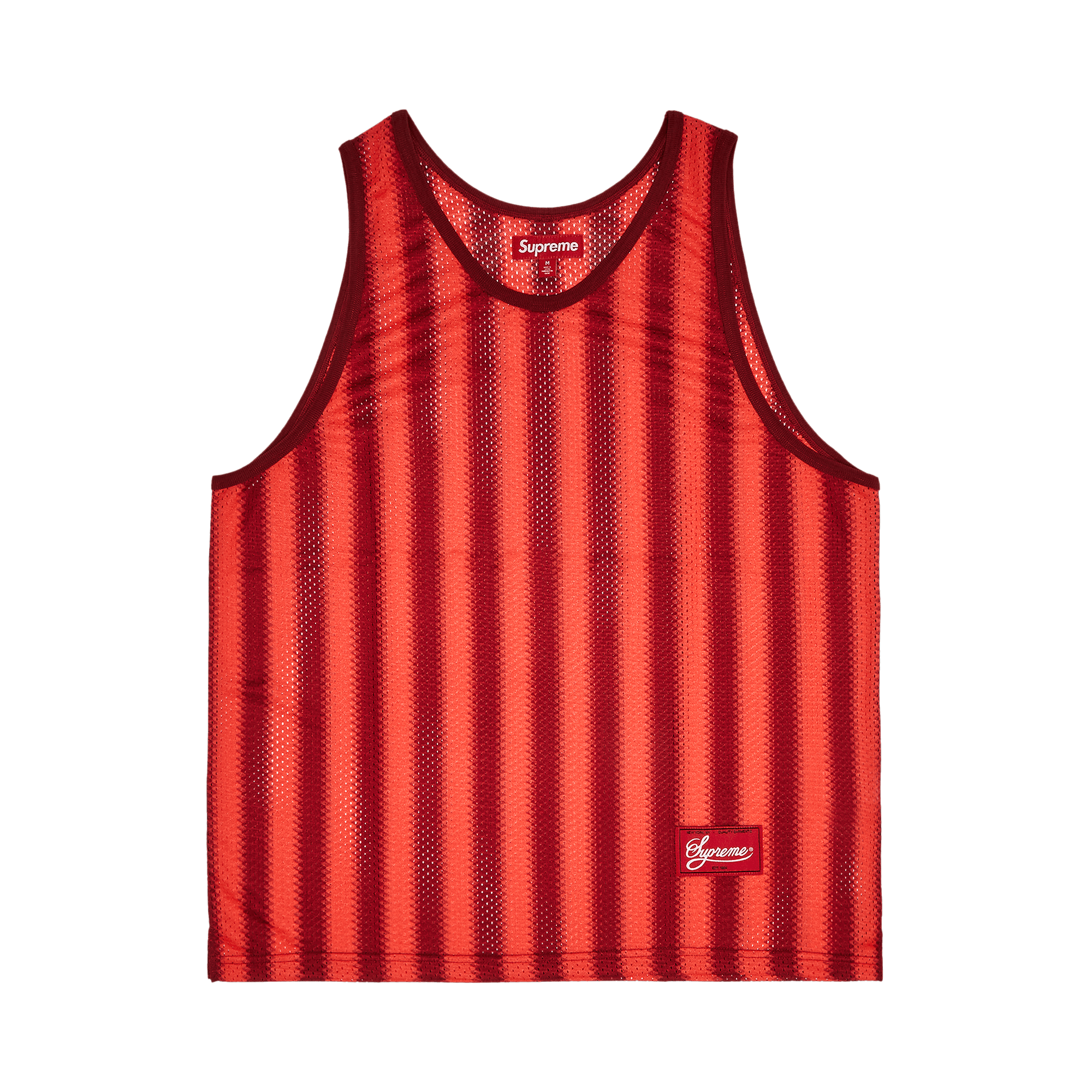 Supreme Stripe Mesh Tank Top 'Red'