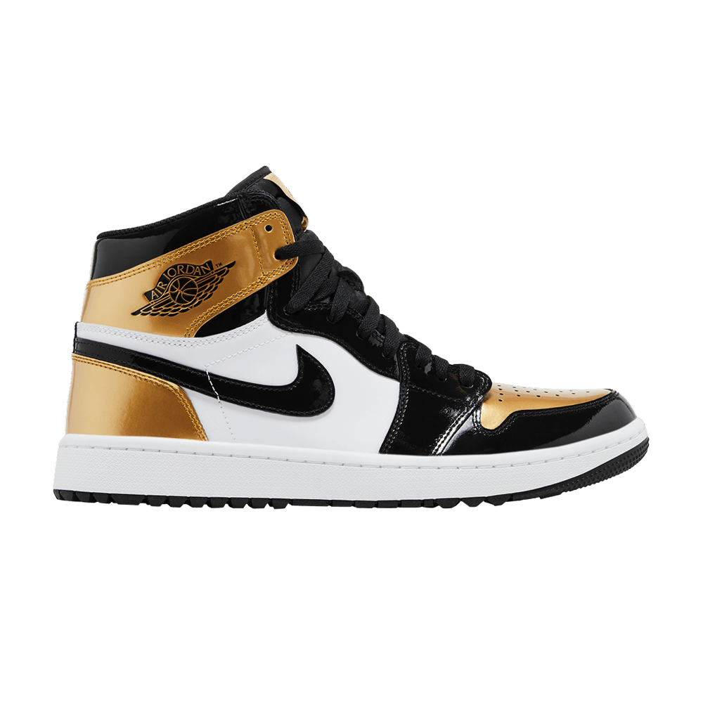 Jordan 1 Retro High Golf Patent Gold Toe