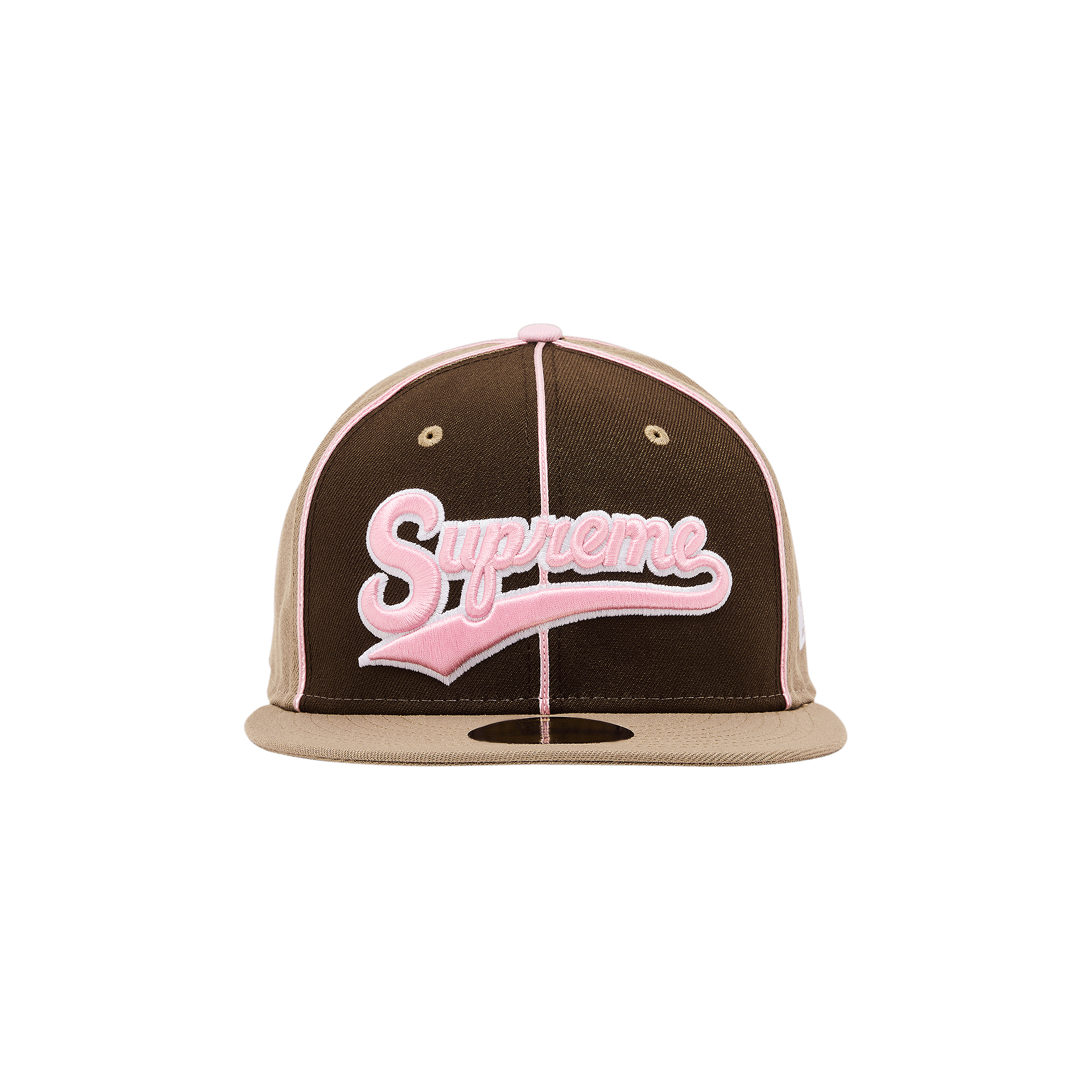 Supreme Piping Script Logo New Era 'Tan'