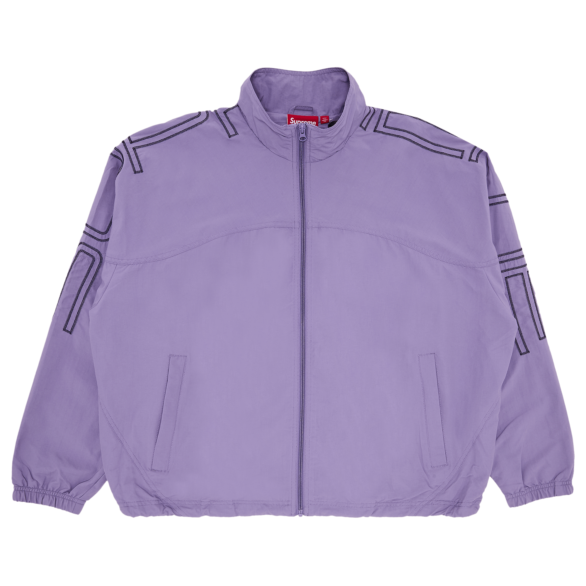 Supreme Spellout Embroidered Track Jacket 'Dusty Purple'